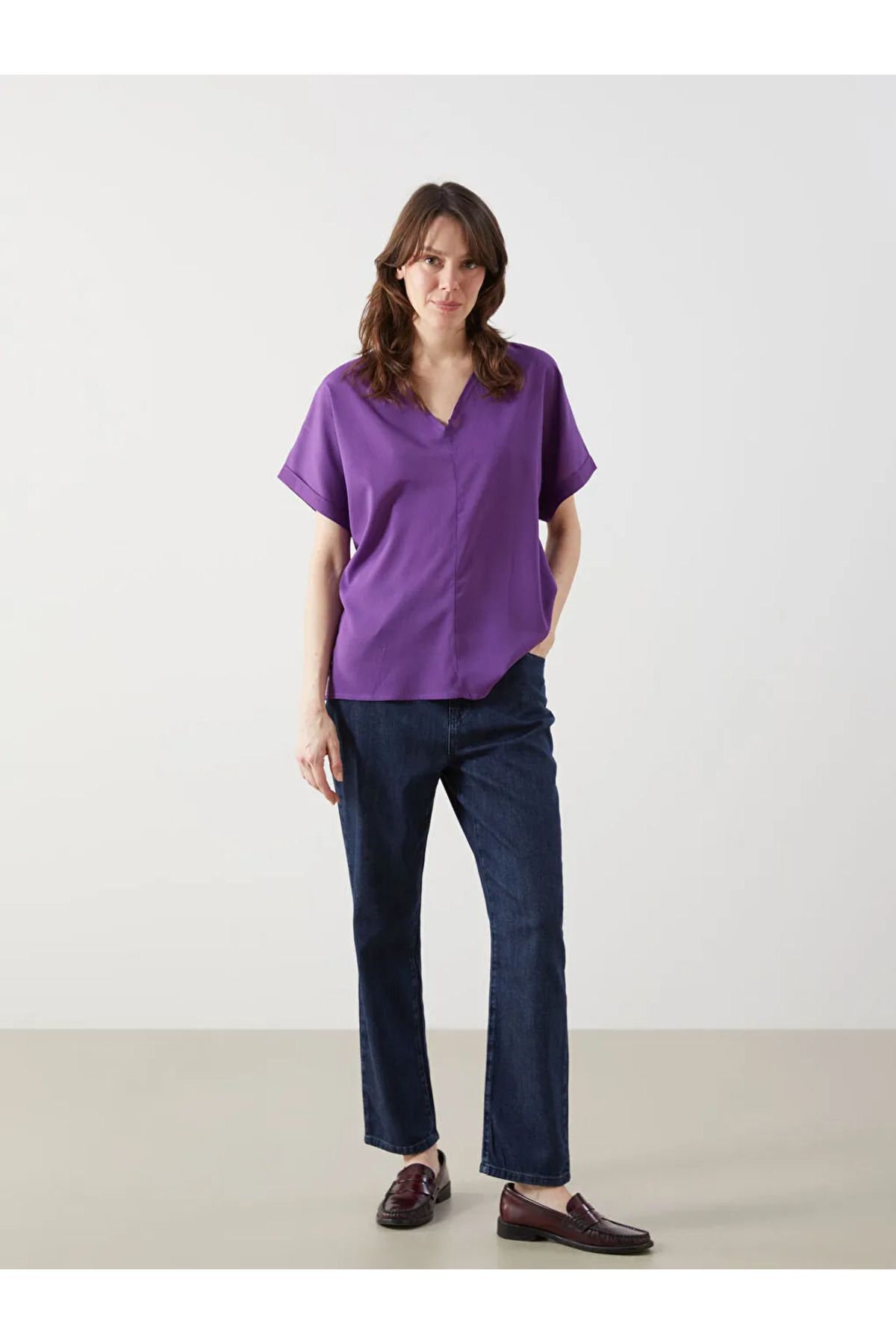 LC Waikiki LCW ECO Indigo Slim Mom Kadın Jean Pantolon