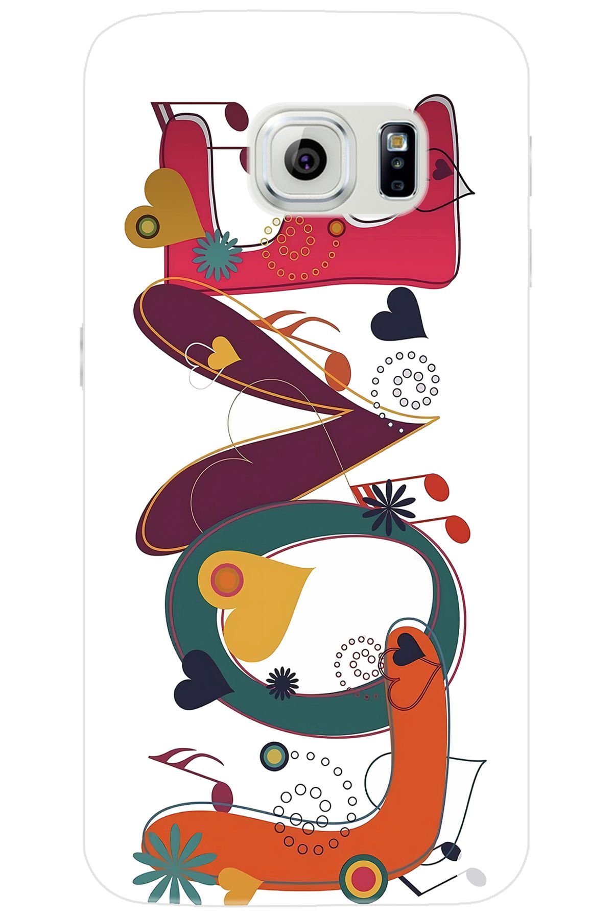 Ceppare Samsung Galaxy S6 (SM-G920F) Uyumlu Kılıf Desen Baskılı Silikon LOVE STK:621 CP-Q4rJZJ1