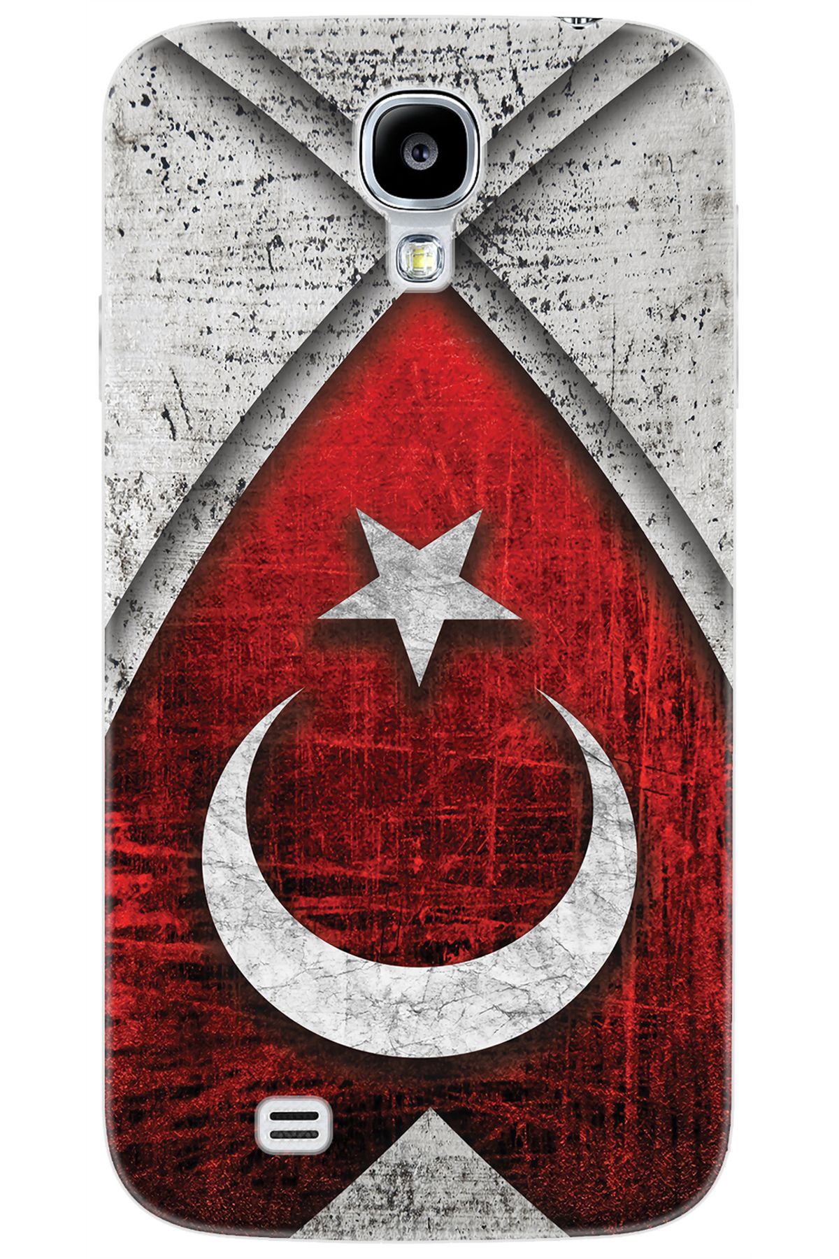 Ceppare Samsung Galaxy S4 (GT-I9500) Uyumlu Kılıf Desenli Silikon Türk Bayrağı Tasarım STK:380 CP-zKBzvD1
