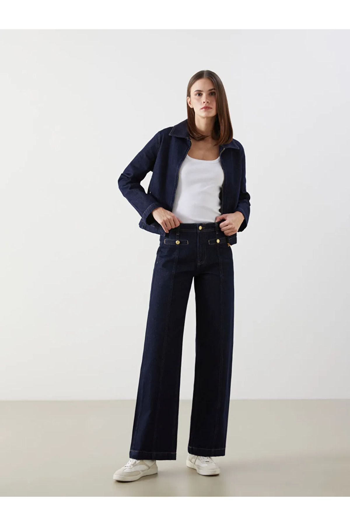 LC Waikiki LCW Jeans Indigo Wideleg Kadın Jean Pantolon