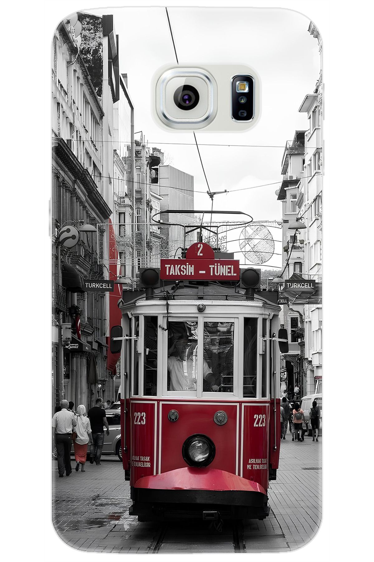 Ceppare Samsung Galaxy S6 (SM-G920F) Uyumlu Kılıf Desen Baskılı Silikon Tramvay STK:691 CP-XWzEBWa