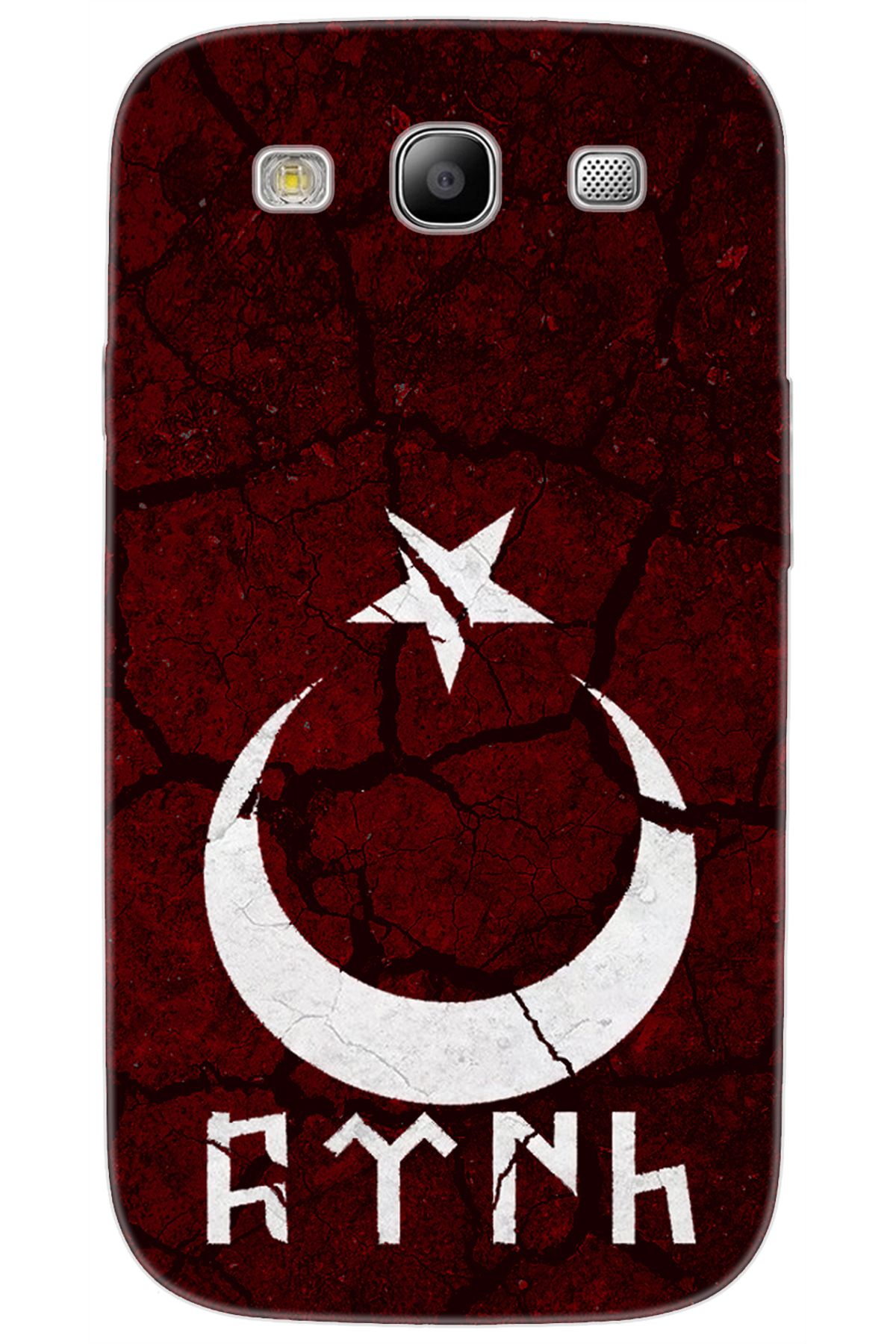Ceppare Samsung Galaxy S3 (GT-I9300) Uyumlu Kılıf Desen Baskılı Silikon Göktürkçe Türk STK:386 CP-TAQvnKU