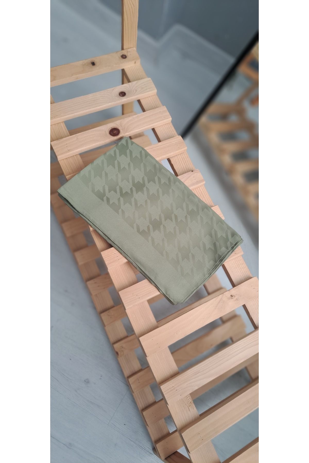 COLLECTİON Yeşil kazayağı desen şal