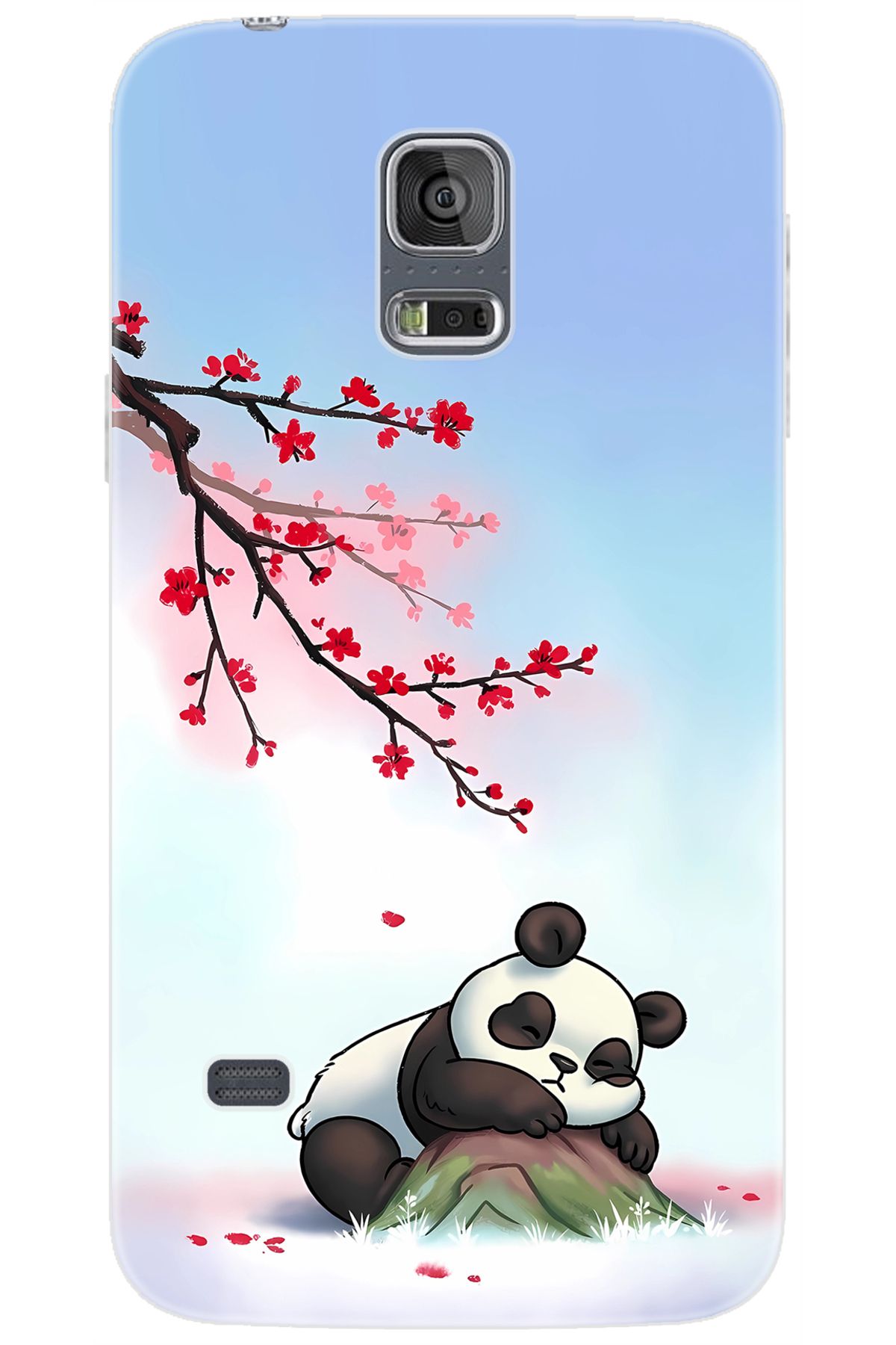 Ceppare Samsung Galaxy S5 (SM-G900F) Uyumlu Kılıf Desen Baskılı Silikon Uyuyan Panda STK:627 CP-bN7kNXu