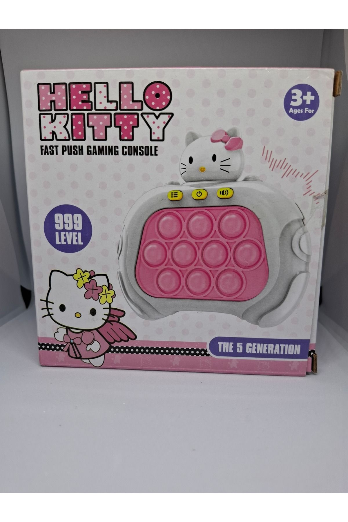 dikkat atölyesi Hello Kitty Elektronik Popit Eğitici Oyuncak Işıklı Kız Çocuk Quick Push Konsol