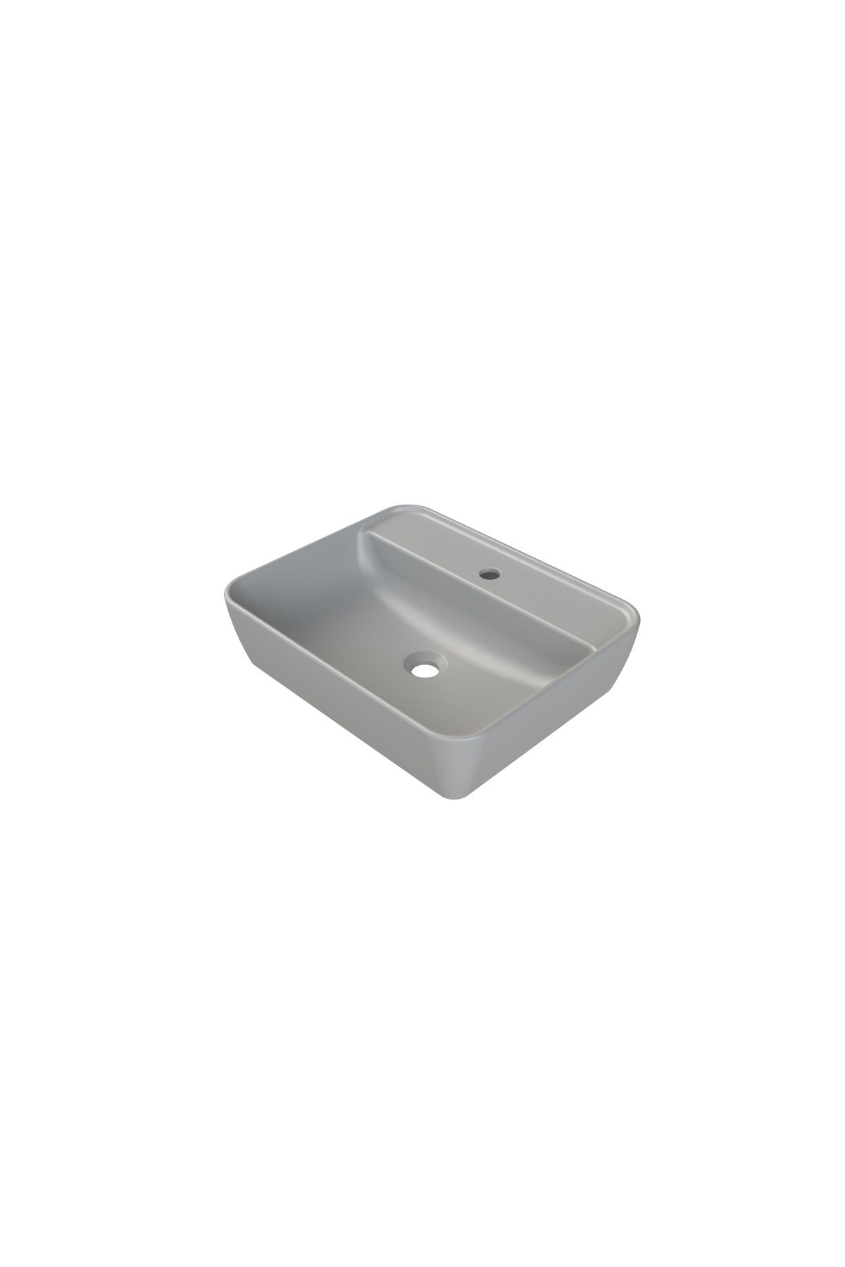 Turkuaz MAT GRİ ONE 55X45 CM LAVABO (BATARYA DELİKLİ)