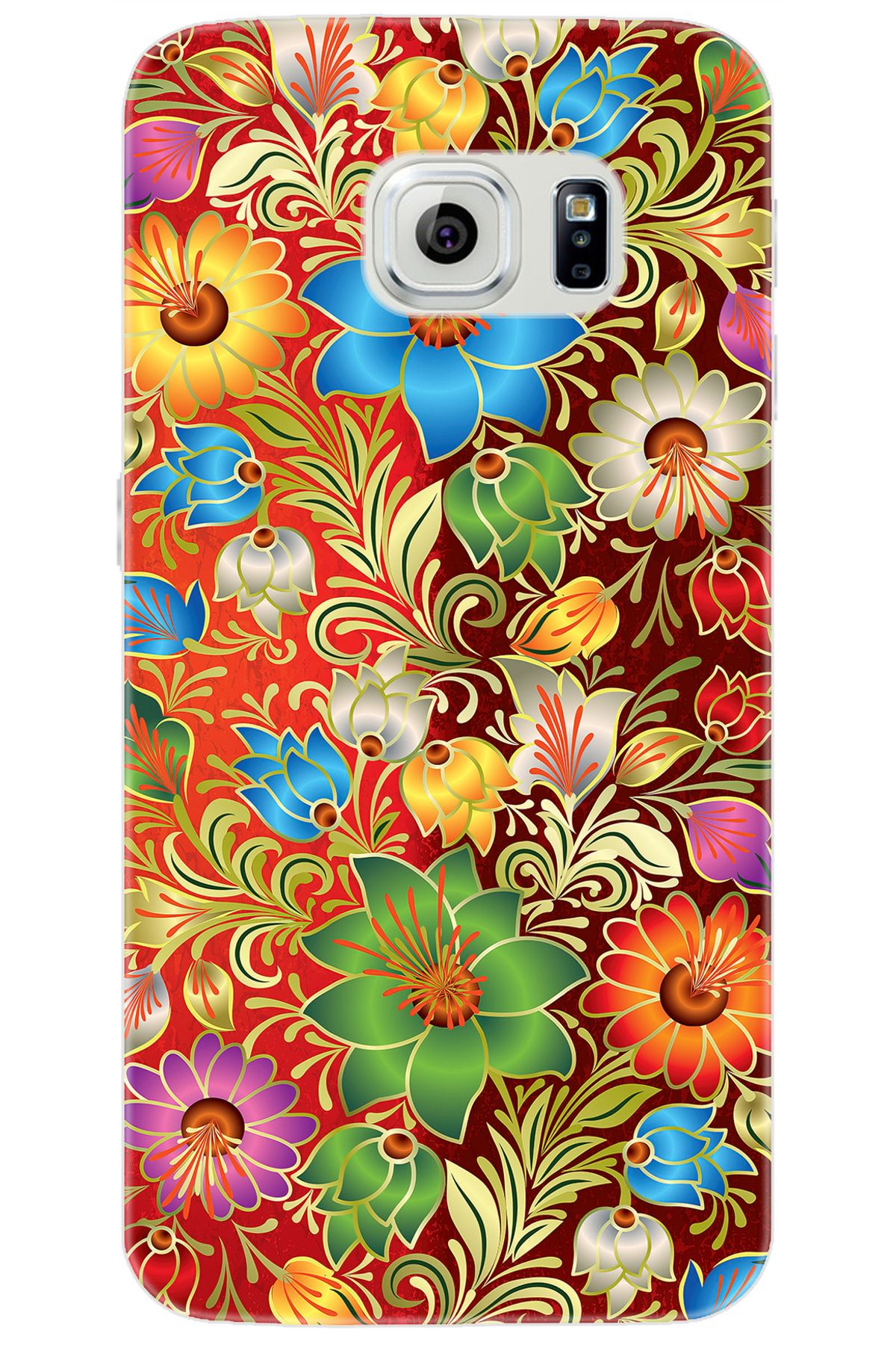 Ceppare Samsung Galaxy S6 (SM-G920F) Uyumlu Kılıf Desen Baskılı Silikon Çiçekler Serisi STK:532 CP-GY4WQxs