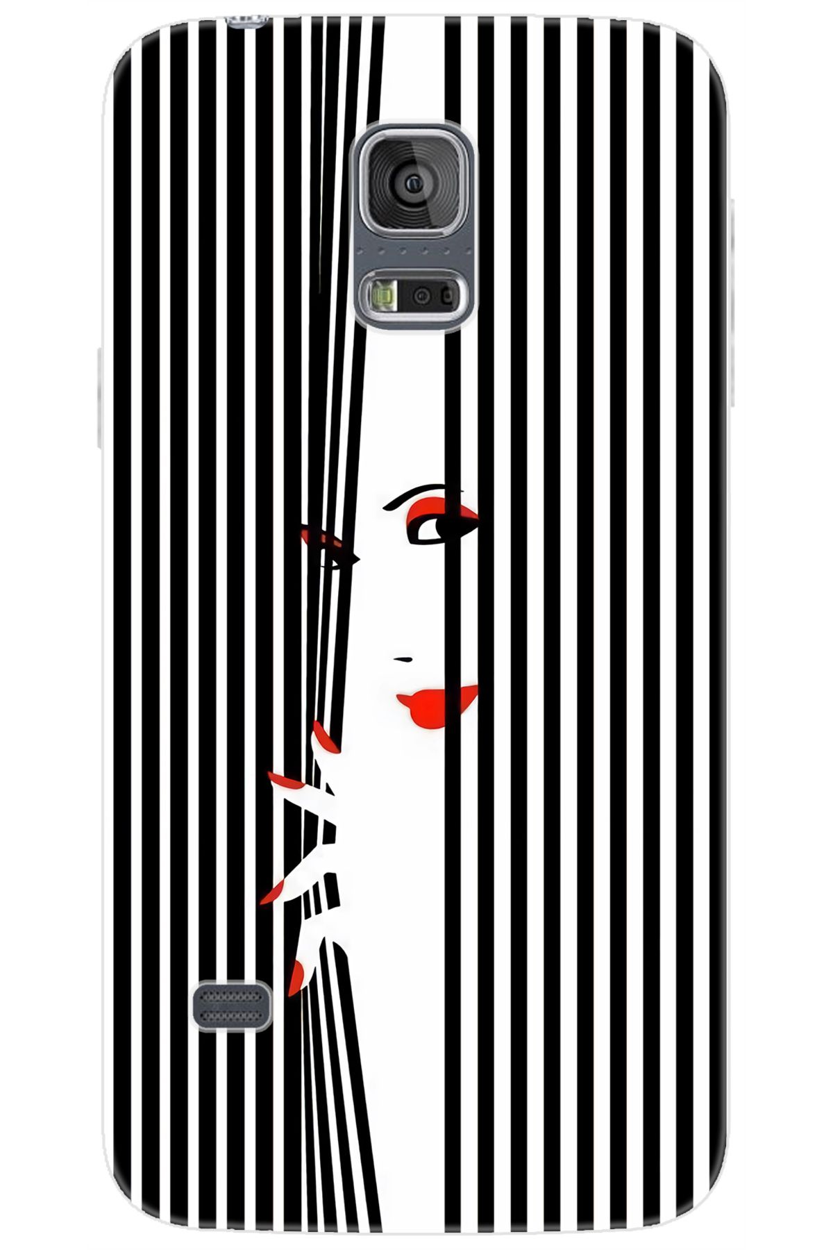 Ceppare Samsung Galaxy S5 (SM-G900F) Uyumlu Kılıf Desenli Silikon Saklambaç Art Style STK:735 CP-YgO1A0i