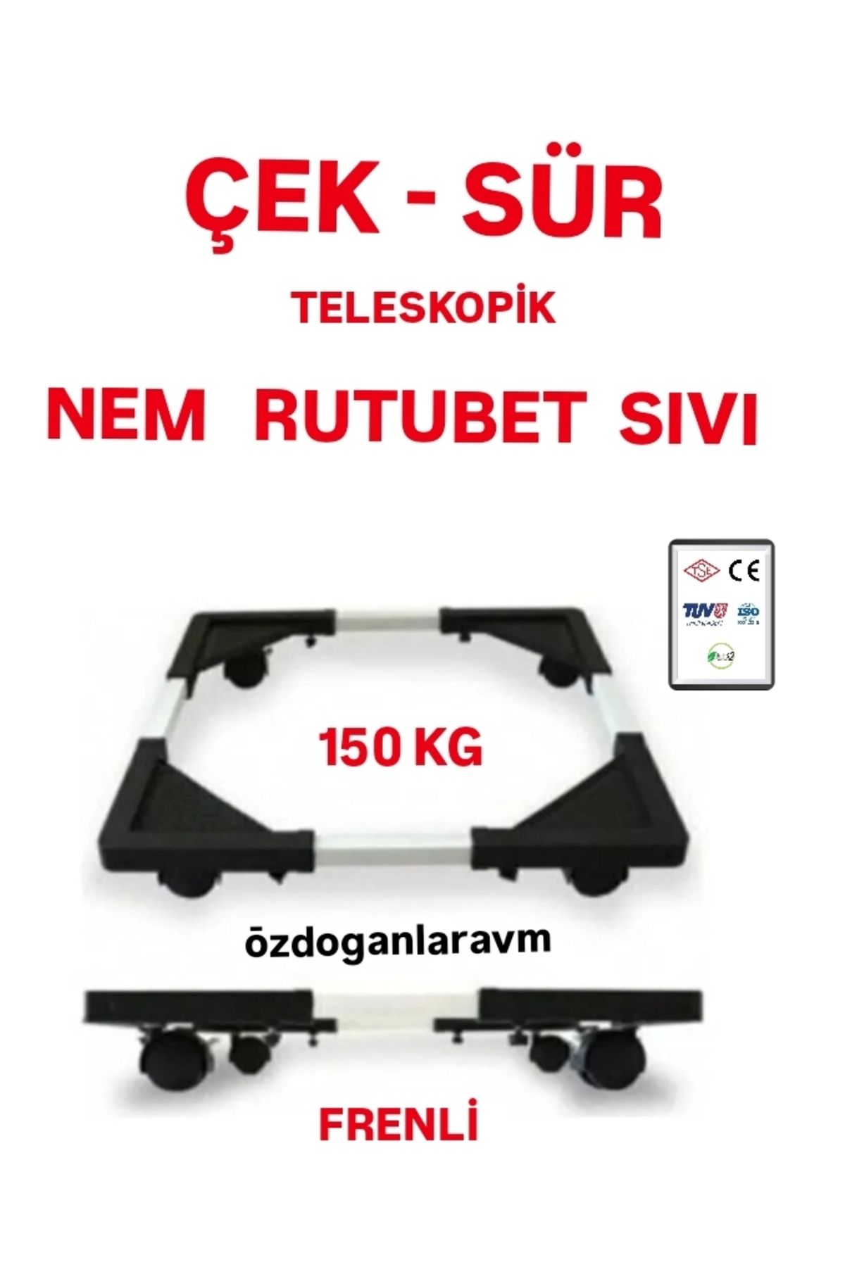 dogant özdoğanlar avm Tekerlekli Çeksür Teleskopik Çamaşır Makinesi Altlığı Çeksür Soba Altlığı