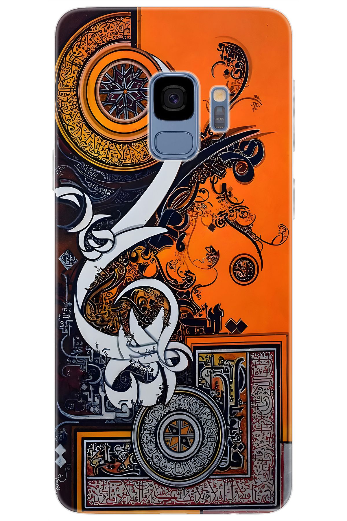 Ceppare Samsung Galaxy S9 (SM-G960F) Uyumlu Kılıf Desen Baskı Silikon Kaligrafi Tasarım STK:649 CP-ldjaWw0