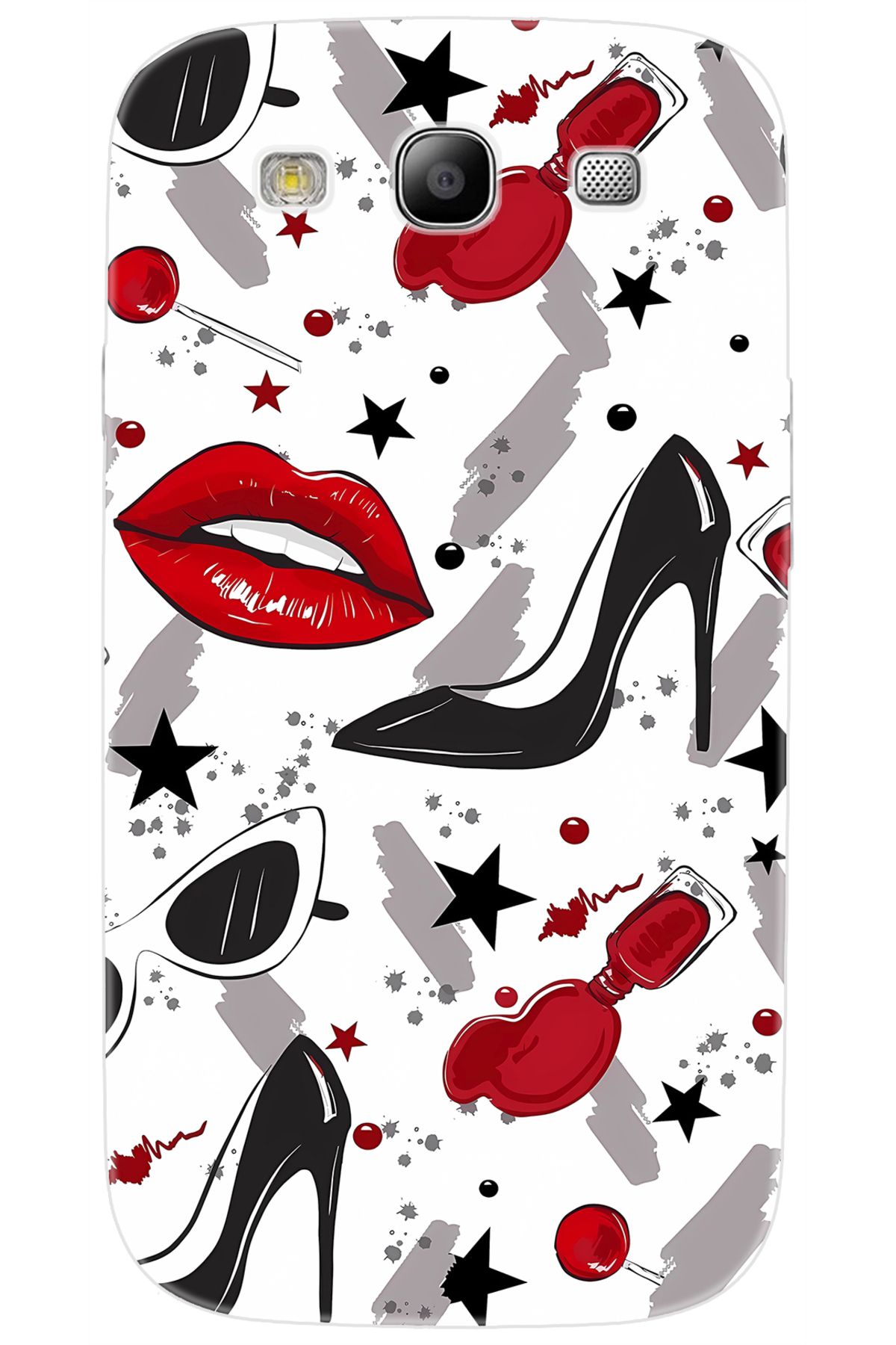 Ceppare Samsung Galaxy S3 (GT-I9300) Uyumlu Kılıf Desen Baskılı Silikon Fashion Design STK:676 CP-CnpKrWV
