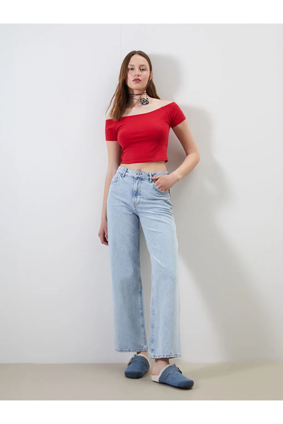 LC Waikiki XSIDE Mavi Straight Fit Kadın Jean Pantolon
