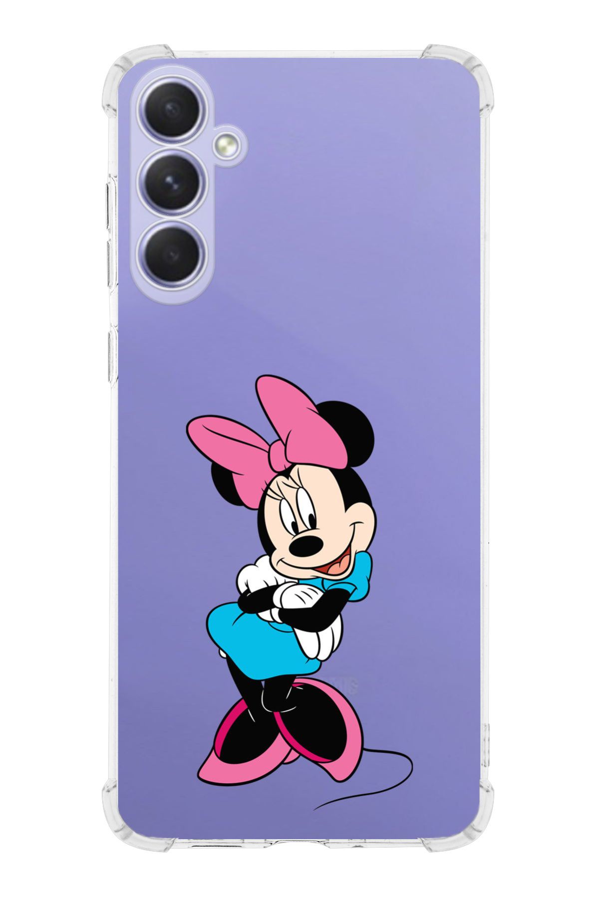 PrintiFy PrinriFy Samsung Galaxy A56 Uyumlu Mickey Mouse 4 Baskılı Şeffaf Köşe Korumalı Antişok Kılıf