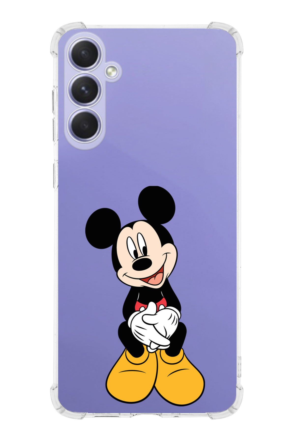 PrintiFy PrinriFy Samsung Galaxy A56 Uyumlu Mickey Mouse 1 Baskılı Şeffaf Köşe Korumalı Antişok Kılıf