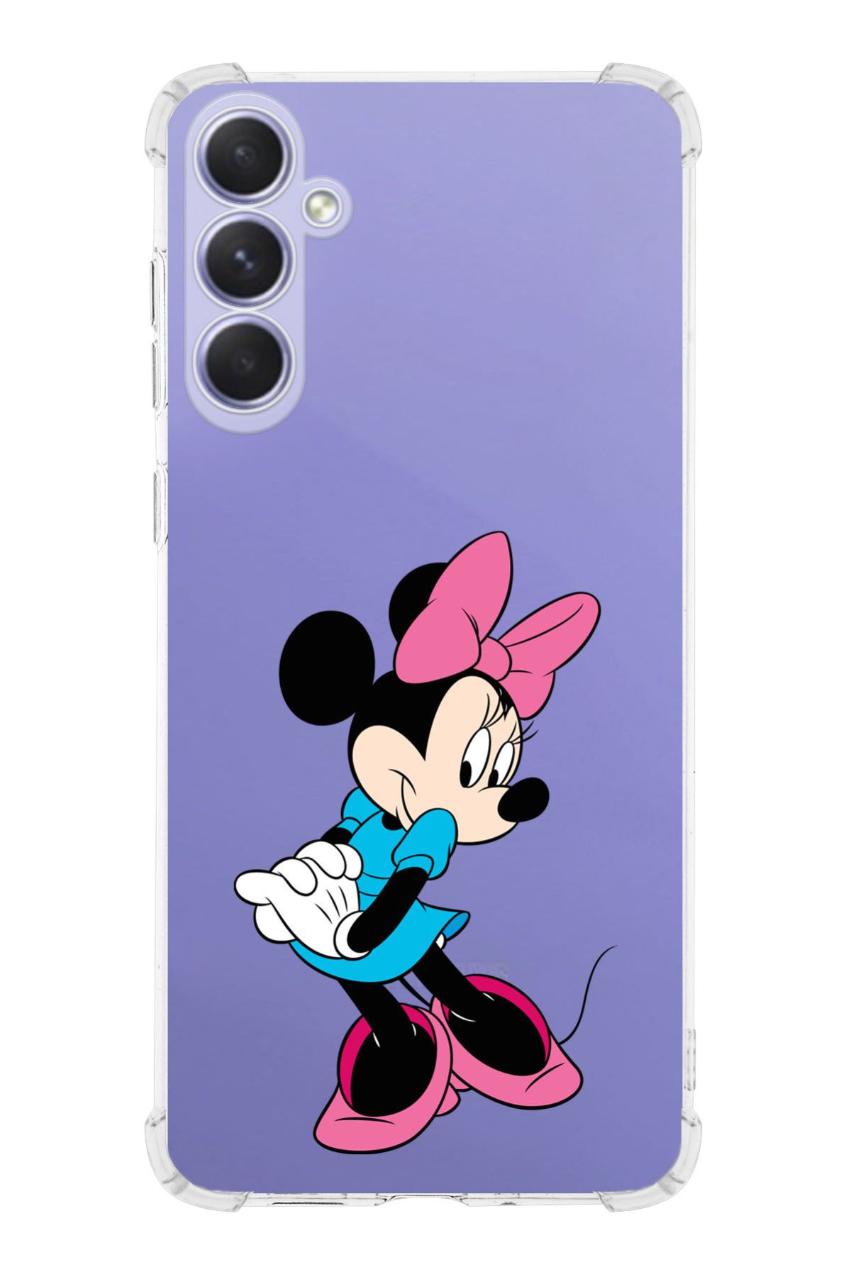 PrintiFy PrinriFy Samsung Galaxy A56 Uyumlu Mickey Mouse 6 Baskılı Şeffaf Köşe Korumalı Antişok Kılıf