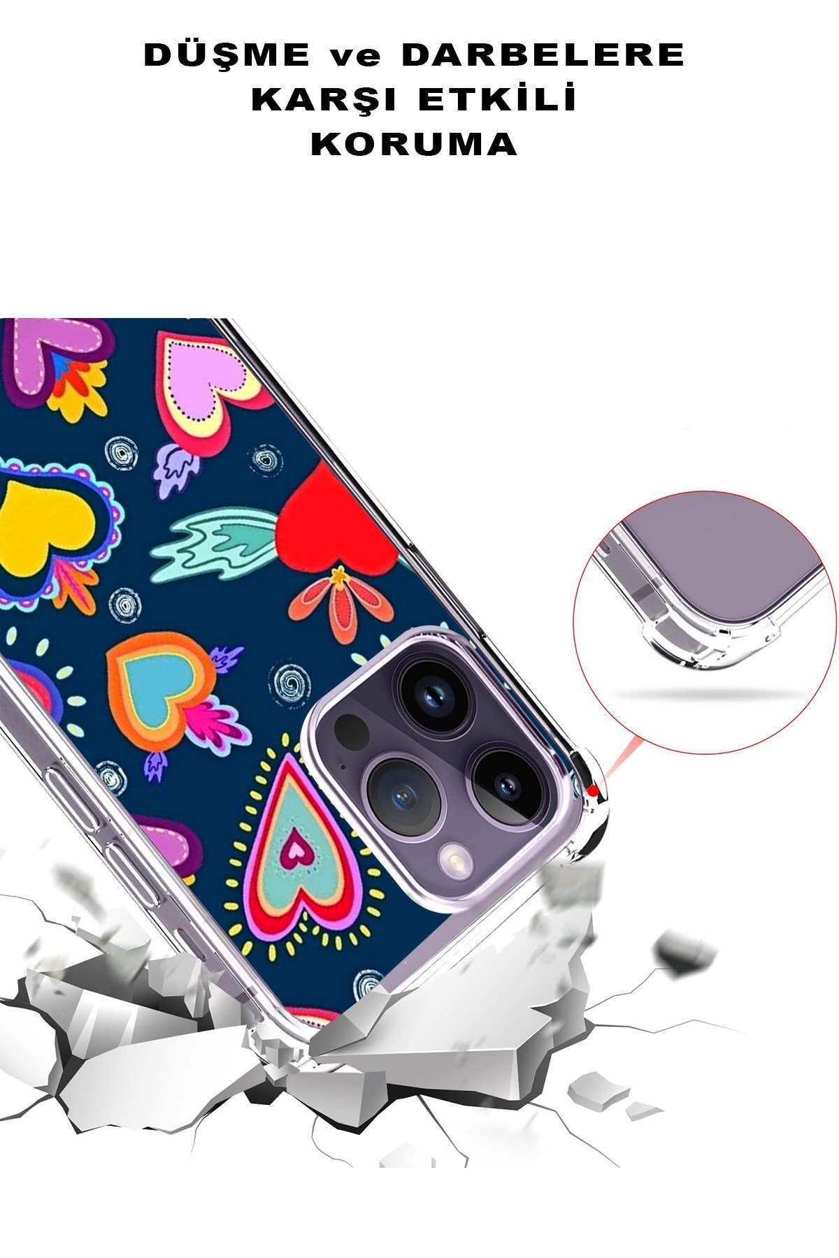 PrintiFy Samsung Galaxy A56 Uyumlu Retro Color 3 Baskılı Şeffaf Köşe Korumalı Antişok Kılıf