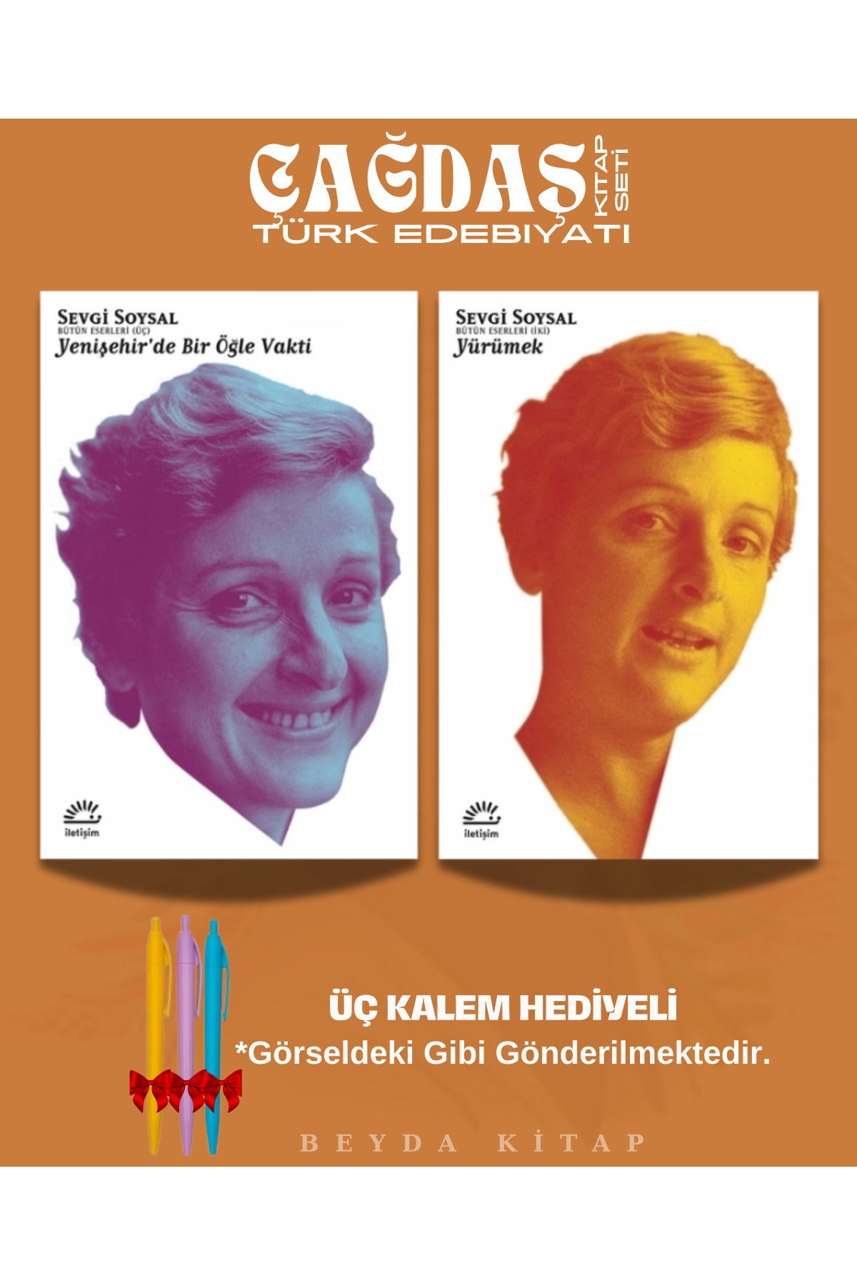 İletişim Yayınları Yenişehir'de Bir Öğle Vakti - Yürümek - Sevgi Soysal - Kitap Seti - Kalem Hediyeli, SVGSYL