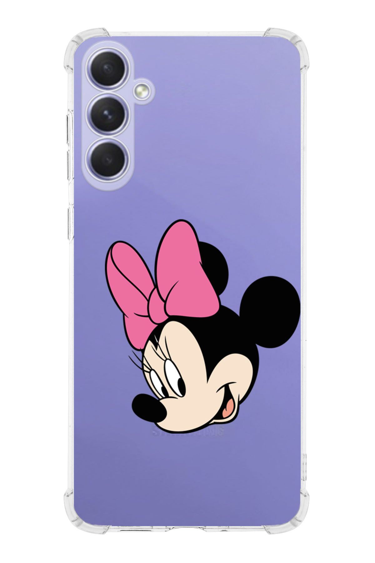 PrintiFy PrinriFy Samsung Galaxy A56 Uyumlu Mickey Mouse 2 Baskılı Şeffaf Köşe Korumalı Antişok Kılıf