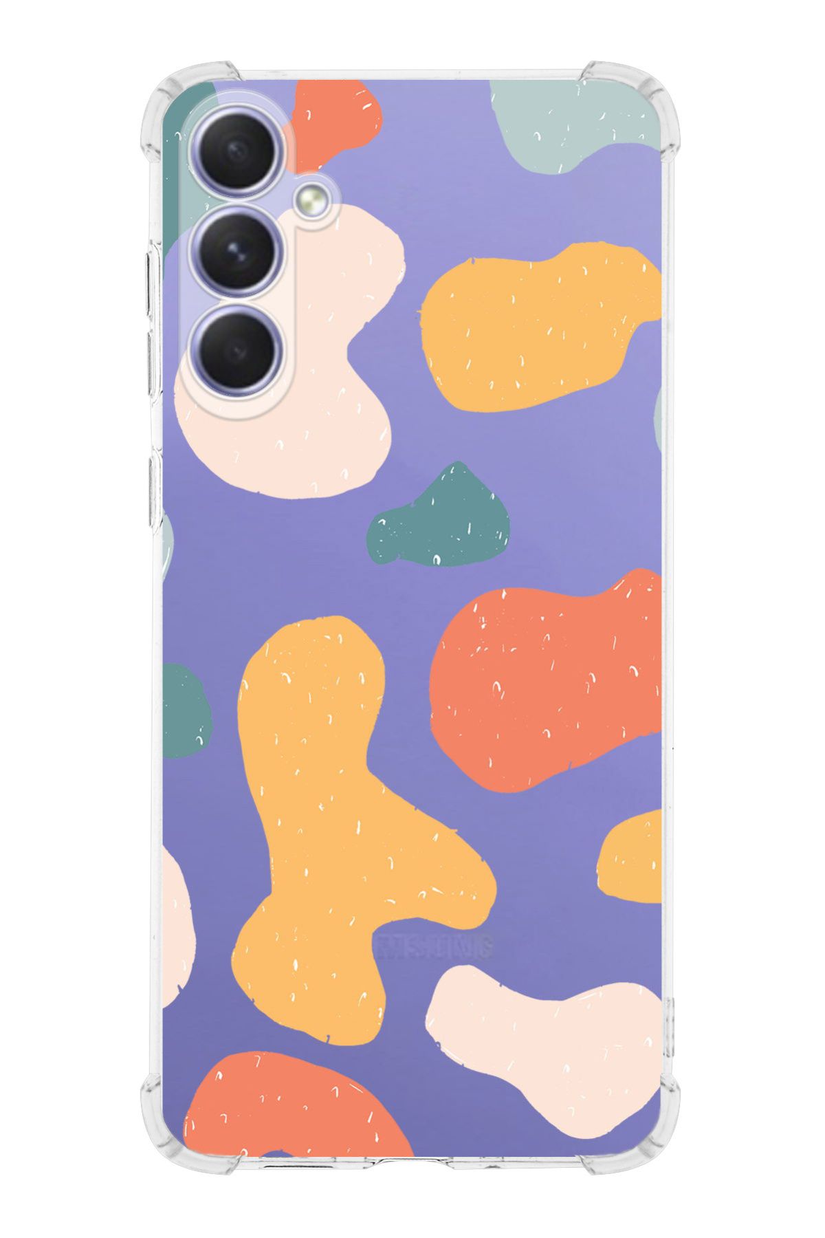 PrintiFy PrinriFy Samsung Galaxy A56 Uyumlu Grunge Baskılı Şeffaf Köşe Korumalı Antişok Kılıf