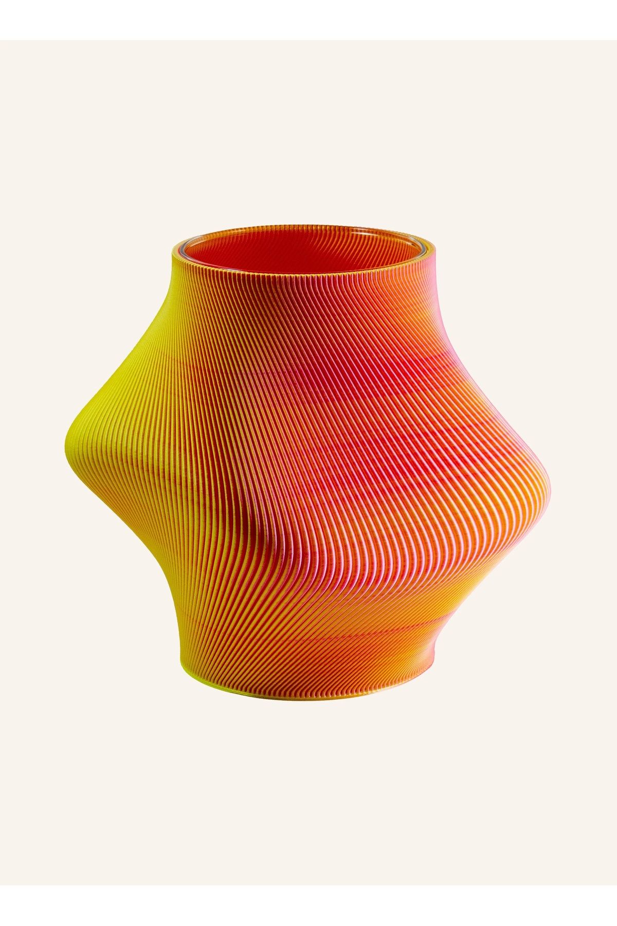 Jonathan Adler 3D Baskı Pileli Vazo – Ekolojik PLA Malzeme, 21 cm, Viyana Tasarımı