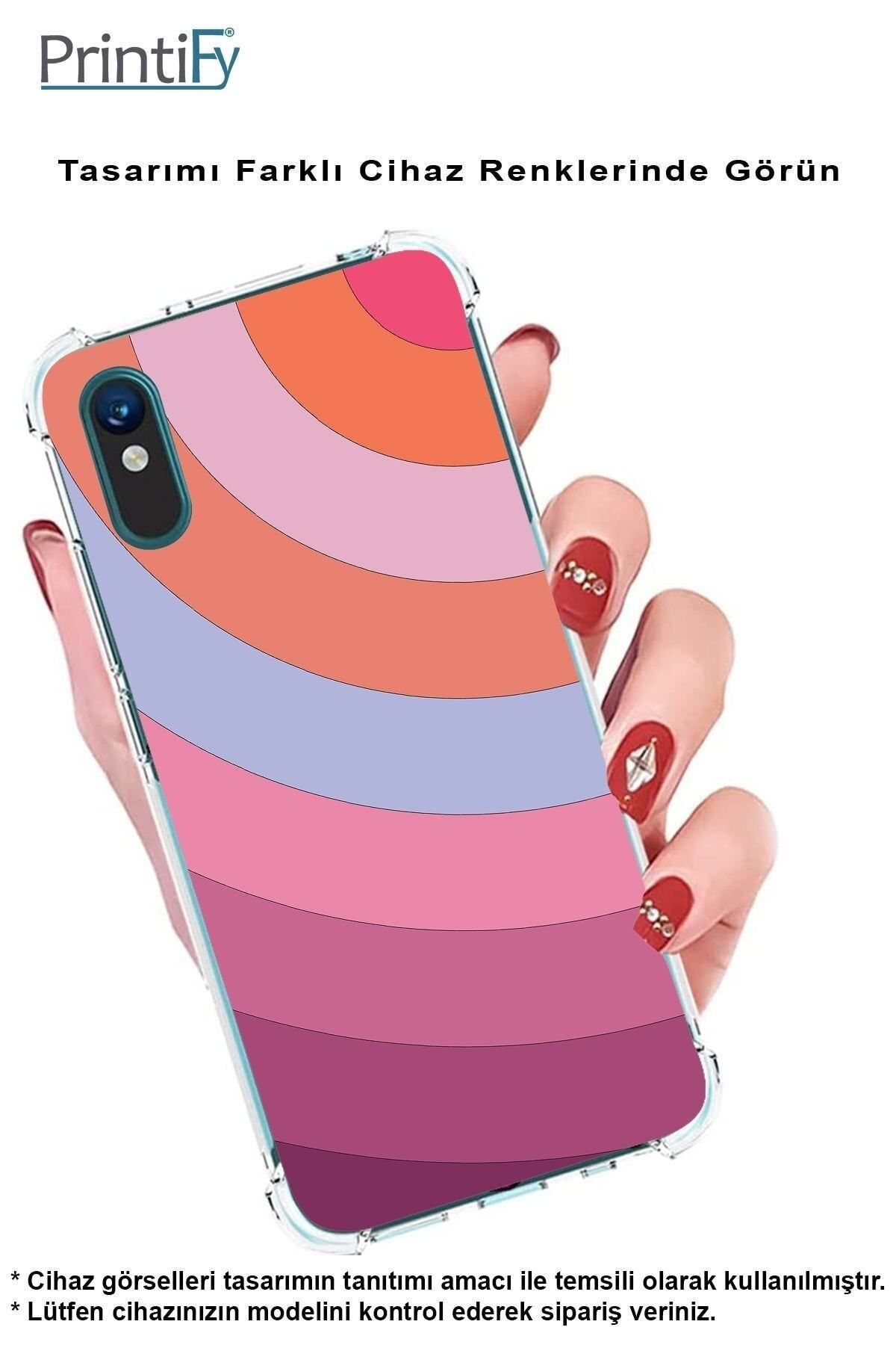 PrintiFy PrinriFy Samsung Galaxy A56 Uyumlu Renk Cümbüşü 6 Baskılı Şeffaf Köşe Korumalı Antişok Kılıf
