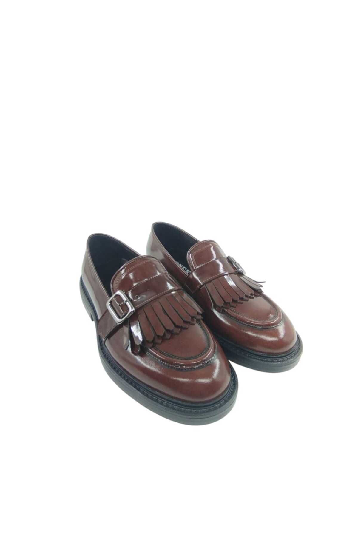 Oneka Shoes 420525PTY9654 Erkek Günlük Püsküllü Kahverengi açma