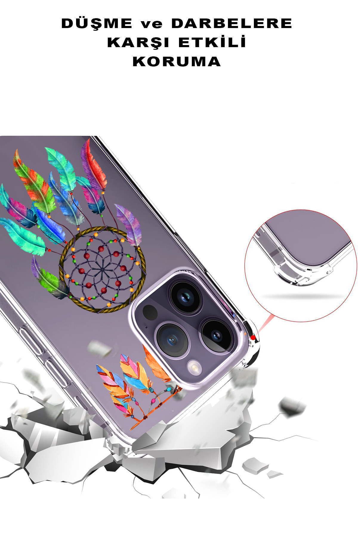 PrintiFy Samsung Galaxy A26 ile Uyumlu Nazar Boncuğu 6 Baskılı Şeffaf Köşe Korumalı Antişok Kılıf