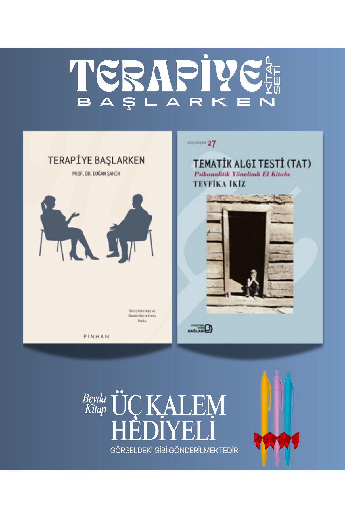 Pinhan Yayıncılık Terapiye Başlarken - Tematik Algı Testi - Doğan Şahin - Kalem Hediyeli - Kitap Seti