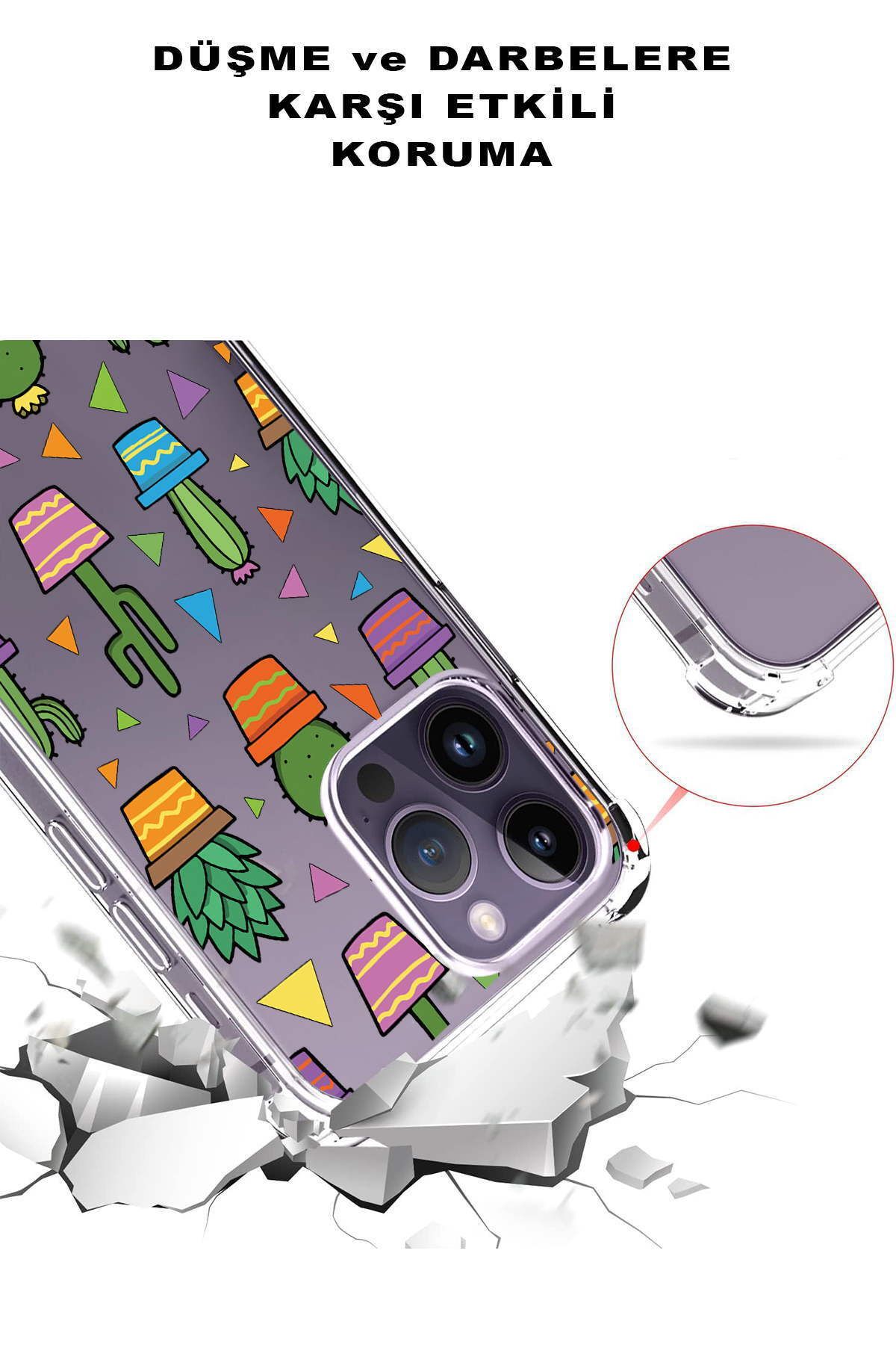 PrintiFy PrinriFy Samsung Galaxy A56 Uyumlu Water Color 4 Baskılı Şeffaf Köşe Korumalı Antişok Kılıf