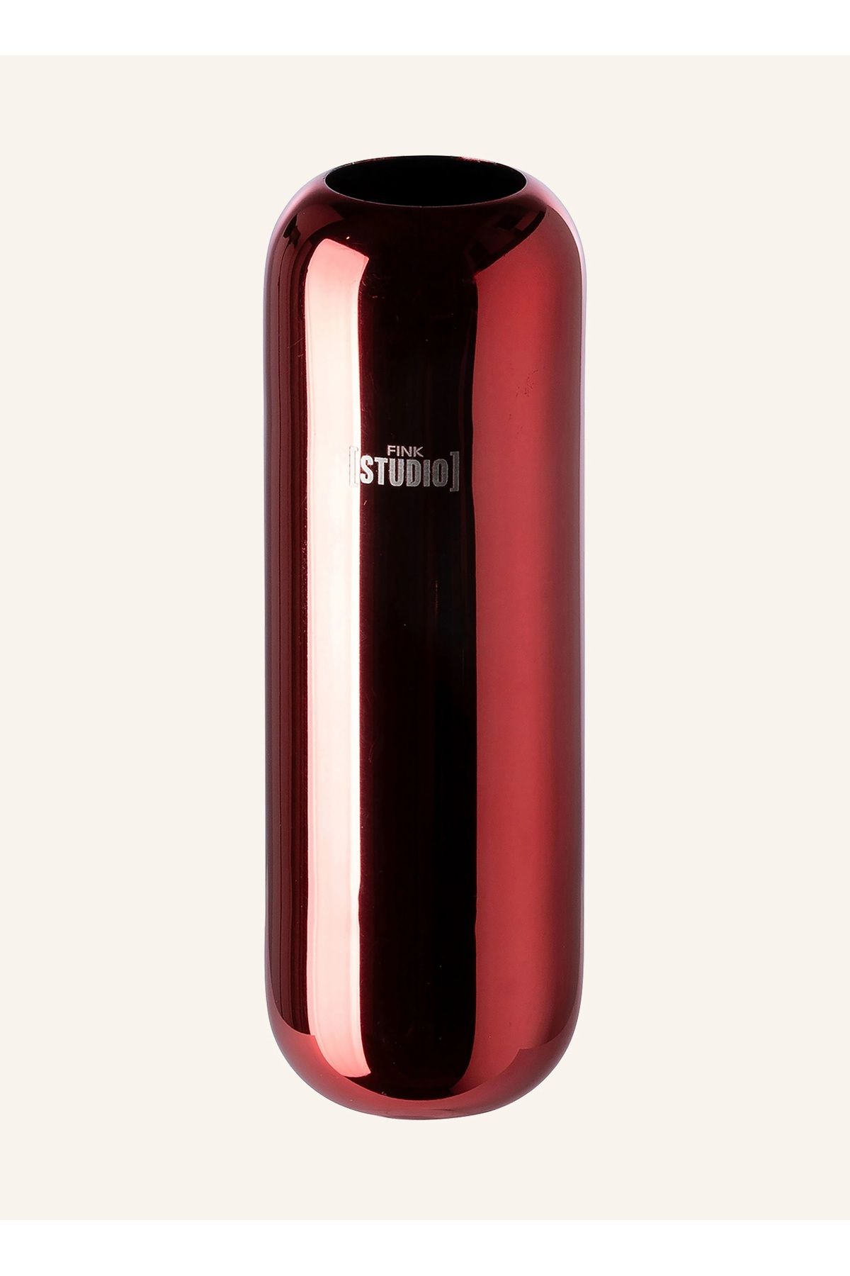 İspinoz HIGH END Metal Vazo - El Yapımı, Paslanmaz Çelik, Minimalist Tasarım, 22.5 cm