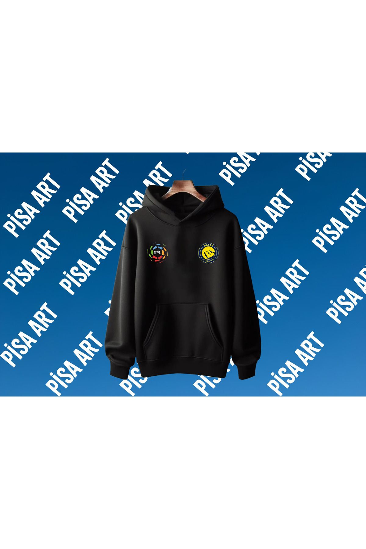 Pisa Art Al-Nassr Yeni Logo X Suudi Pro Ligi Özel Tasarım Taraftar Sweatshirt