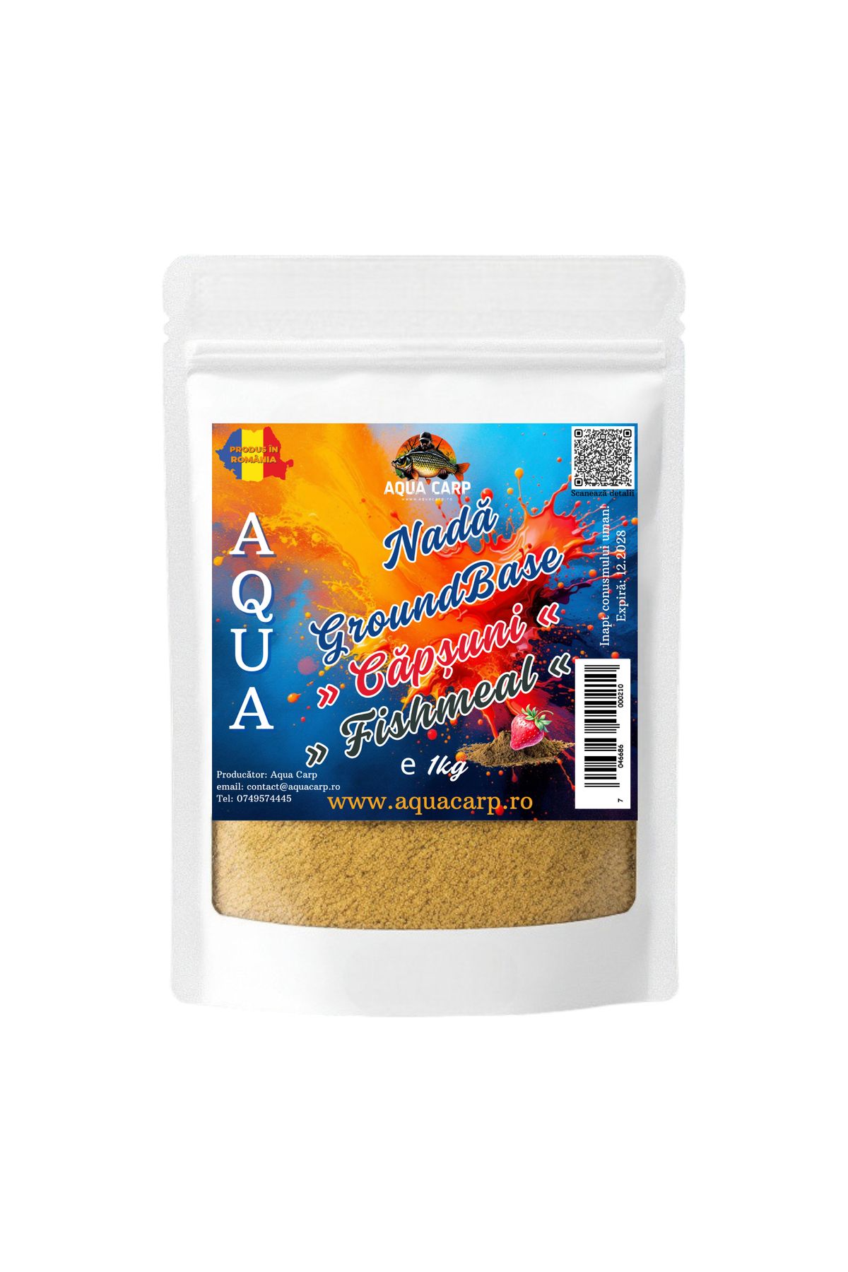 Aqua Nadă Aqua Groundbase Căpșuni & Fishmeal 1kg - One Size