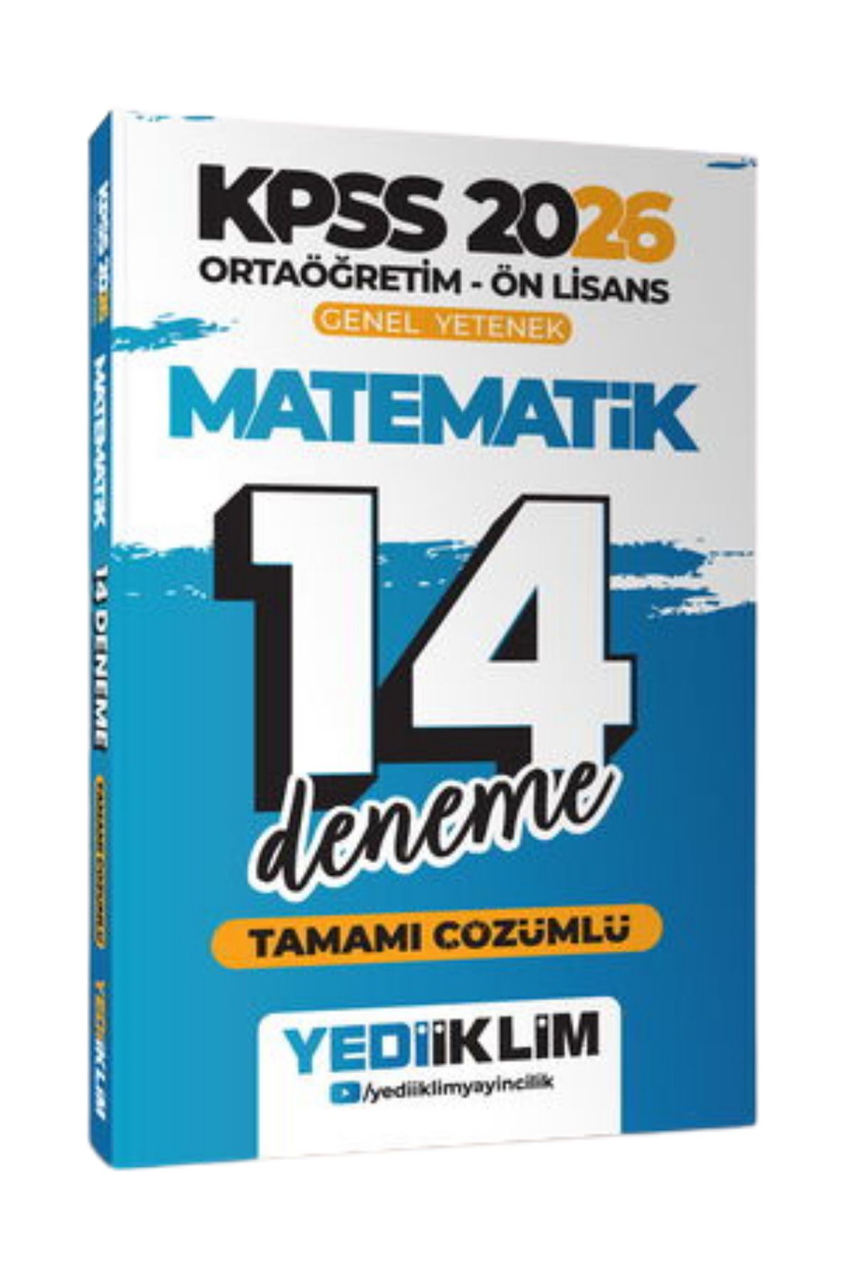 Yediiklim Yayınları 2026 KPSS Ortaöğretim Ön Lisans Genel Yetenek Matematik Tamamı Çözümlü 14 Deneme-YEP YENİ