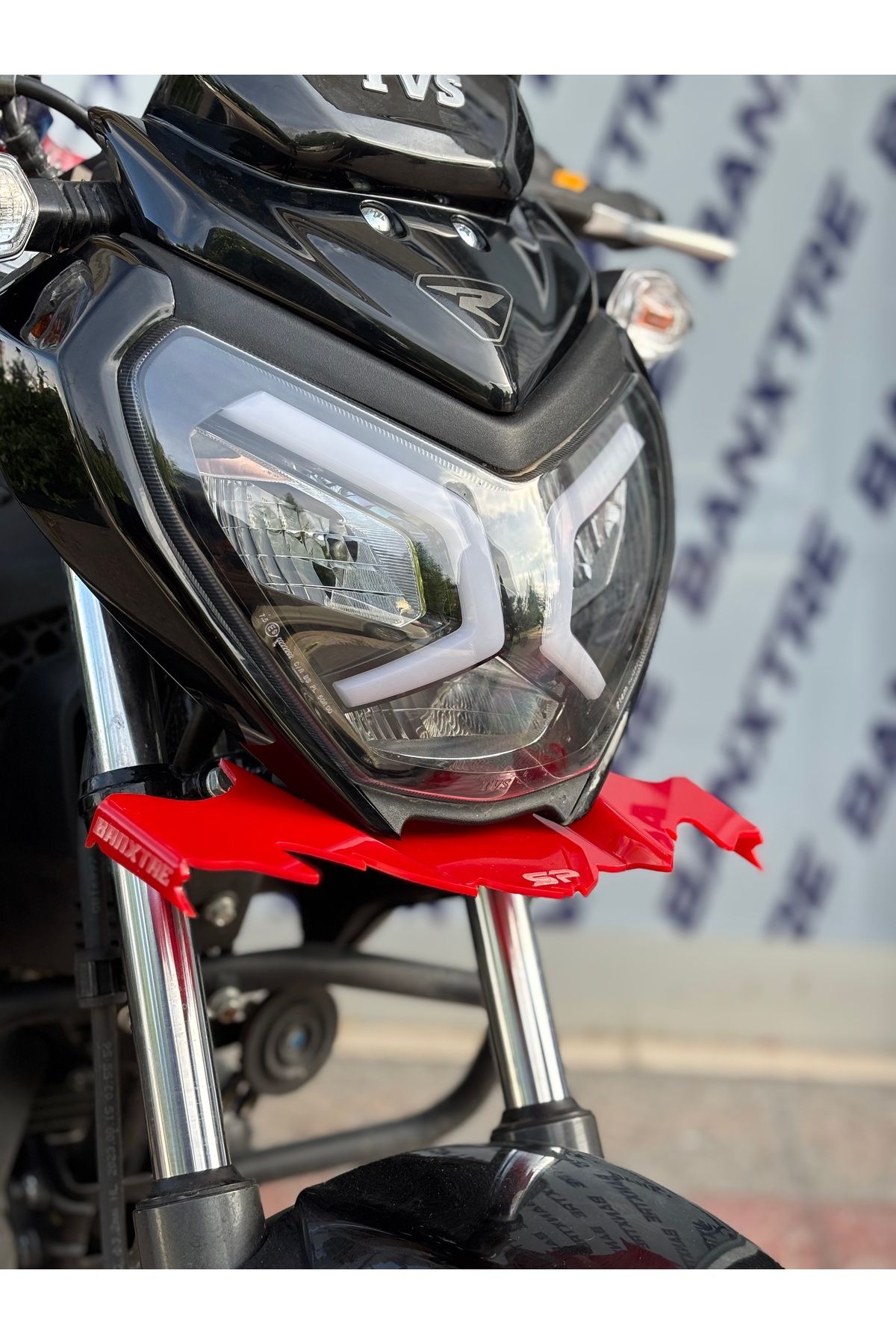 TVS Raider Uyumlu Winglet-Gaga-Sakal (KIRMIZI)