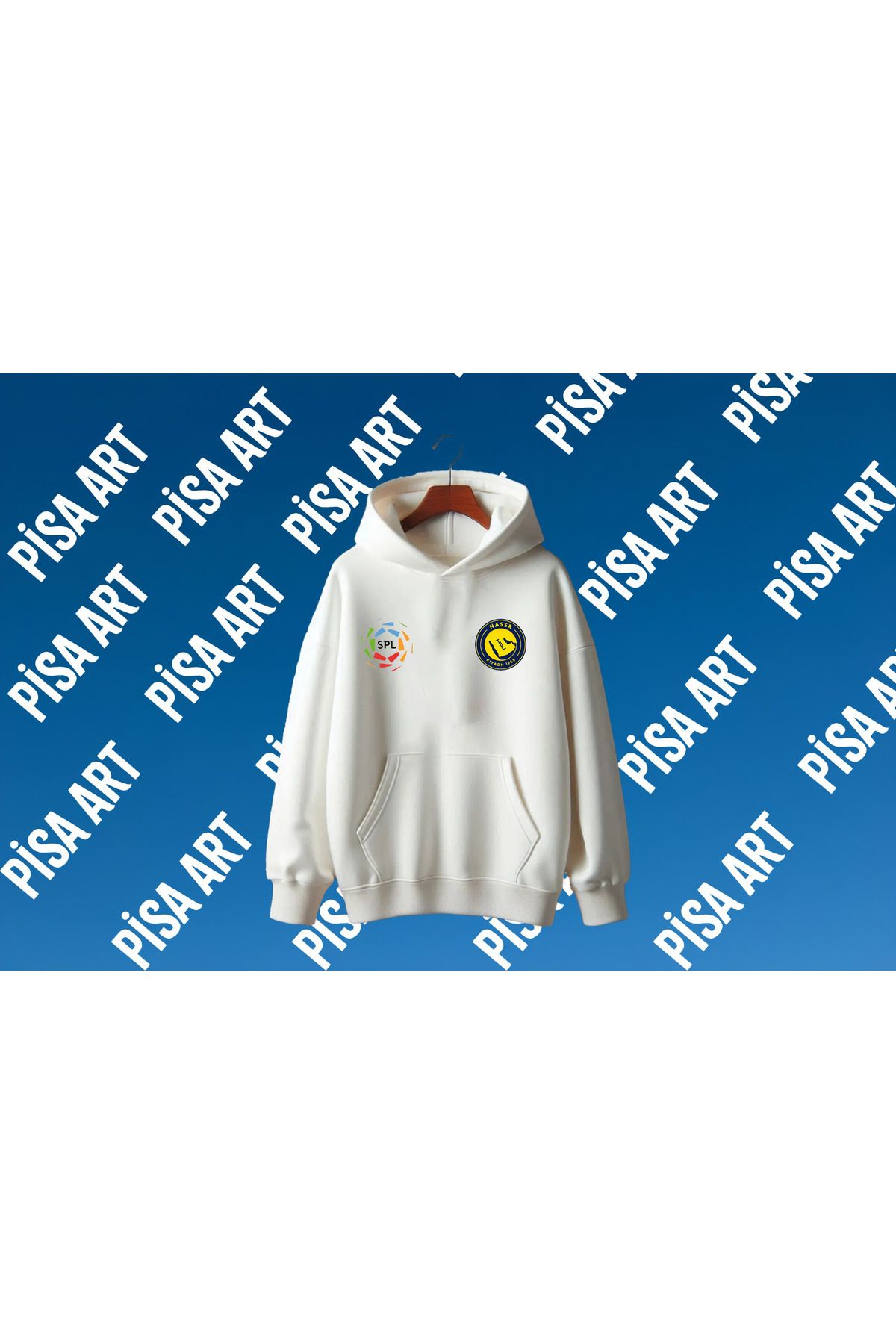 Pisa Art Al-Nassr Yeni Logo X Suudi Pro Ligi Özel Tasarım Taraftar Sweatshirt
