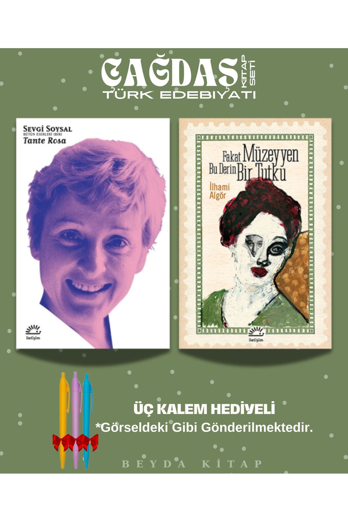 İletişim Yayınları Tante Rosa - Fakat Müzeyyen Bu Derin Bir Tutku - Sevgi Soysal - Kitap Seti - Kalem Hediyeli, SVGSYL
