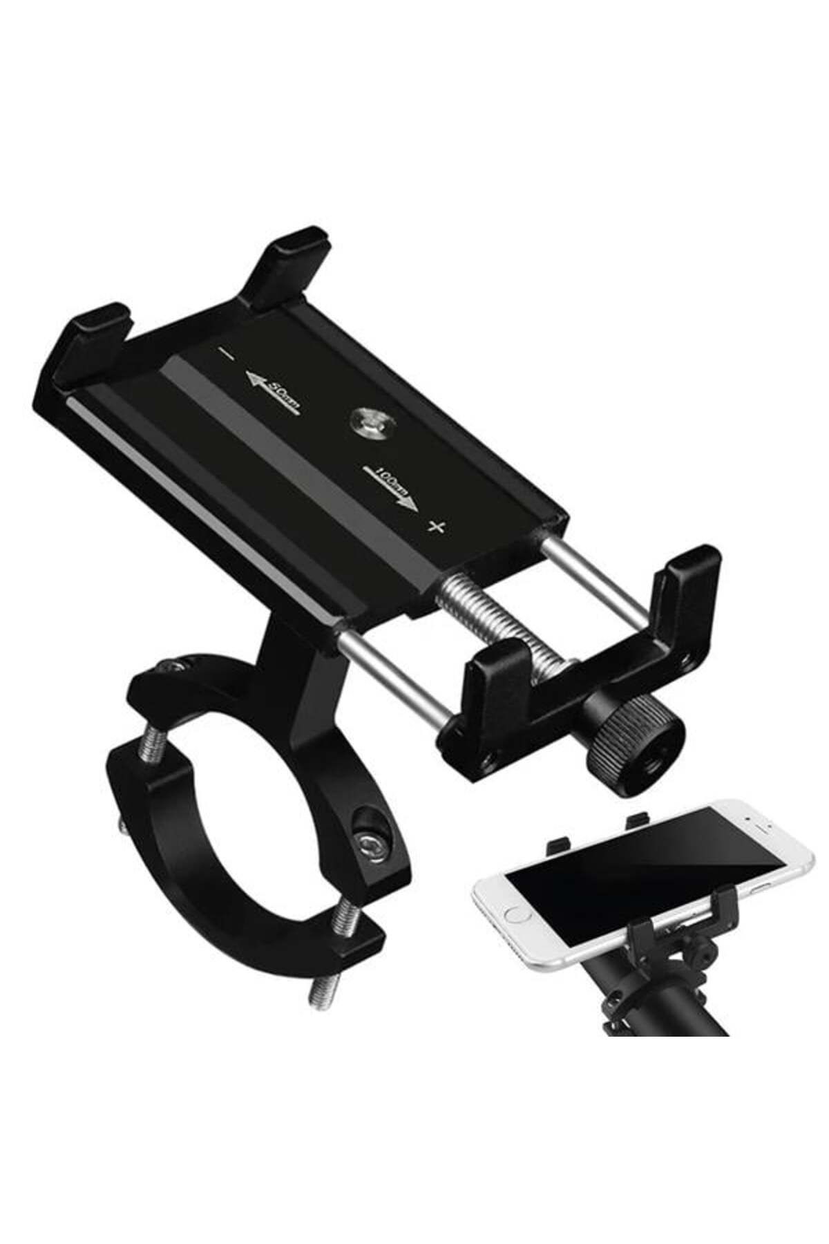 ÖYKÜ VE YİĞİT Powerway MT15 Motosiklet Bisiklet Scooter İçin Dayanıklı Gidon Uyumlu CNC Alüminyum Telefon Tutucu