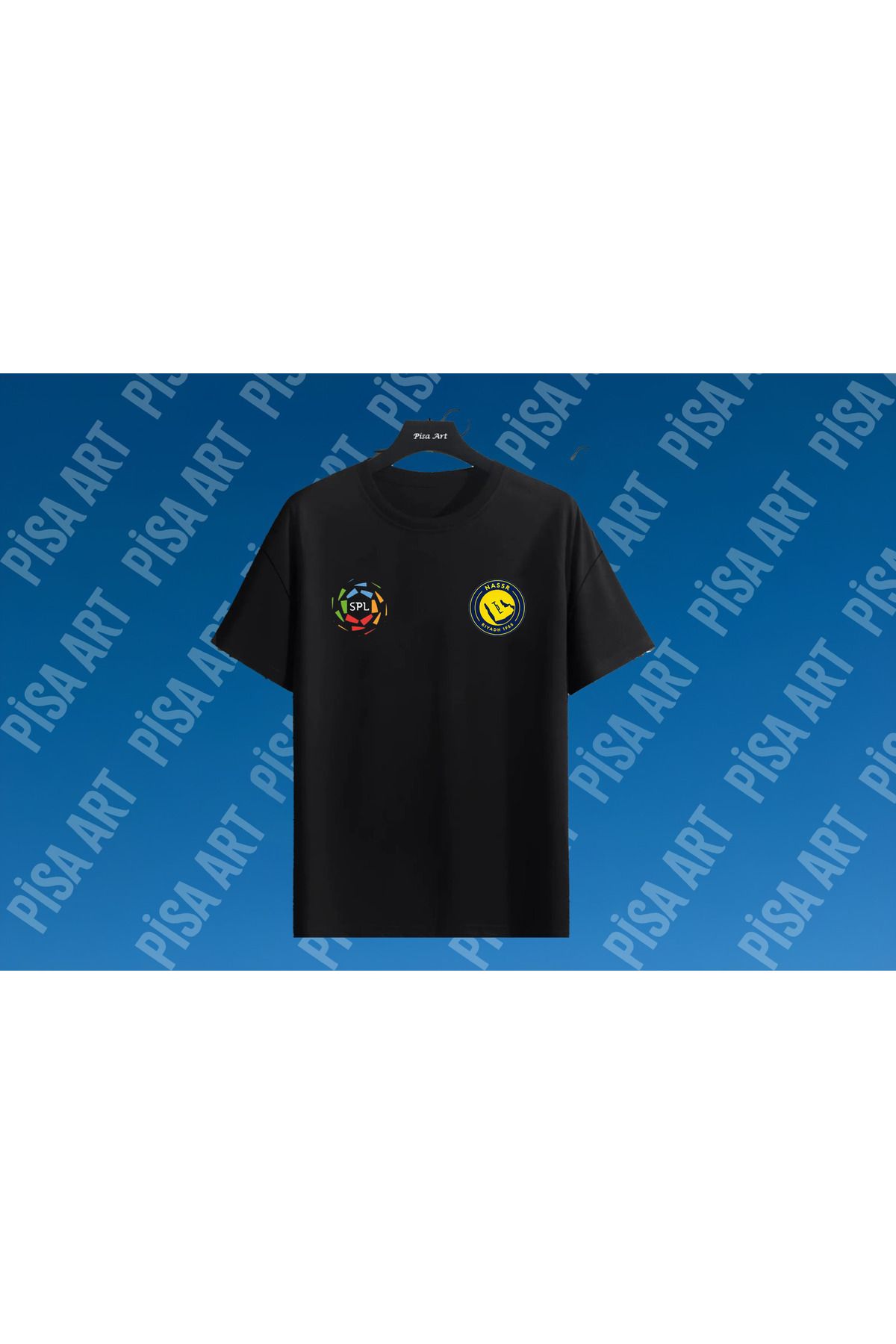 Pisa Art Al-Nassr Yeni Logo X Suudi Pro Ligi Özel Tasarım Taraftar T-Shirt