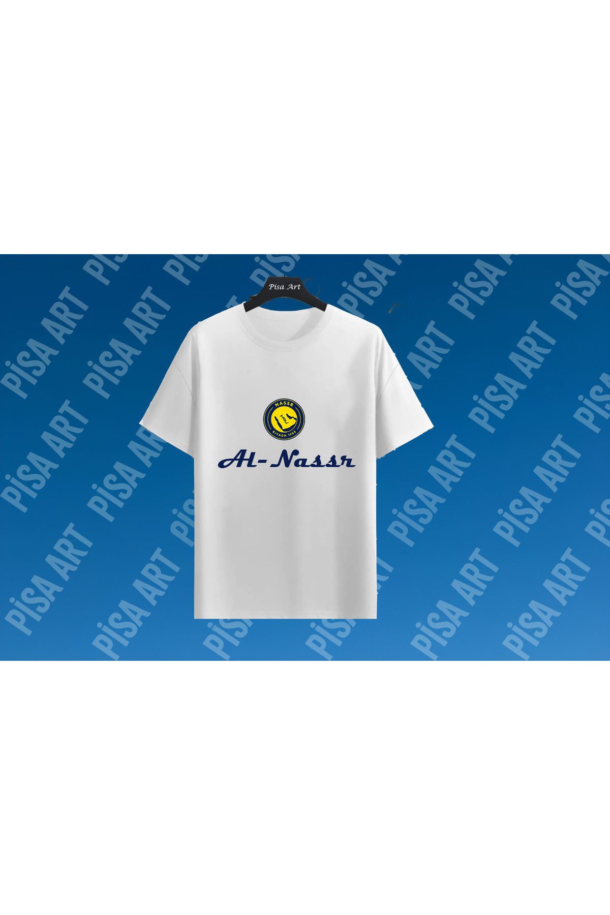 Pisa Art Al-Nassr Yeni Logo Ön Orta Yazılı Özel Tasarım Taraftar T-Shirt