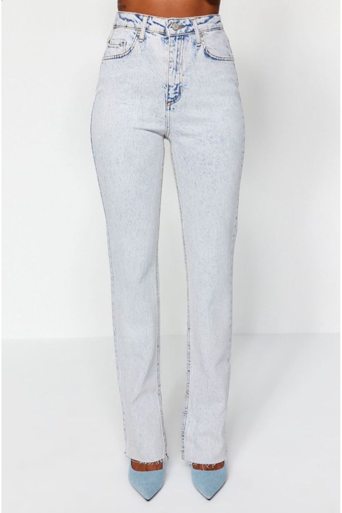 KARACAN COMPANY More Sustainable Yırtmaçlı Yüksek Bel Flare Jeans