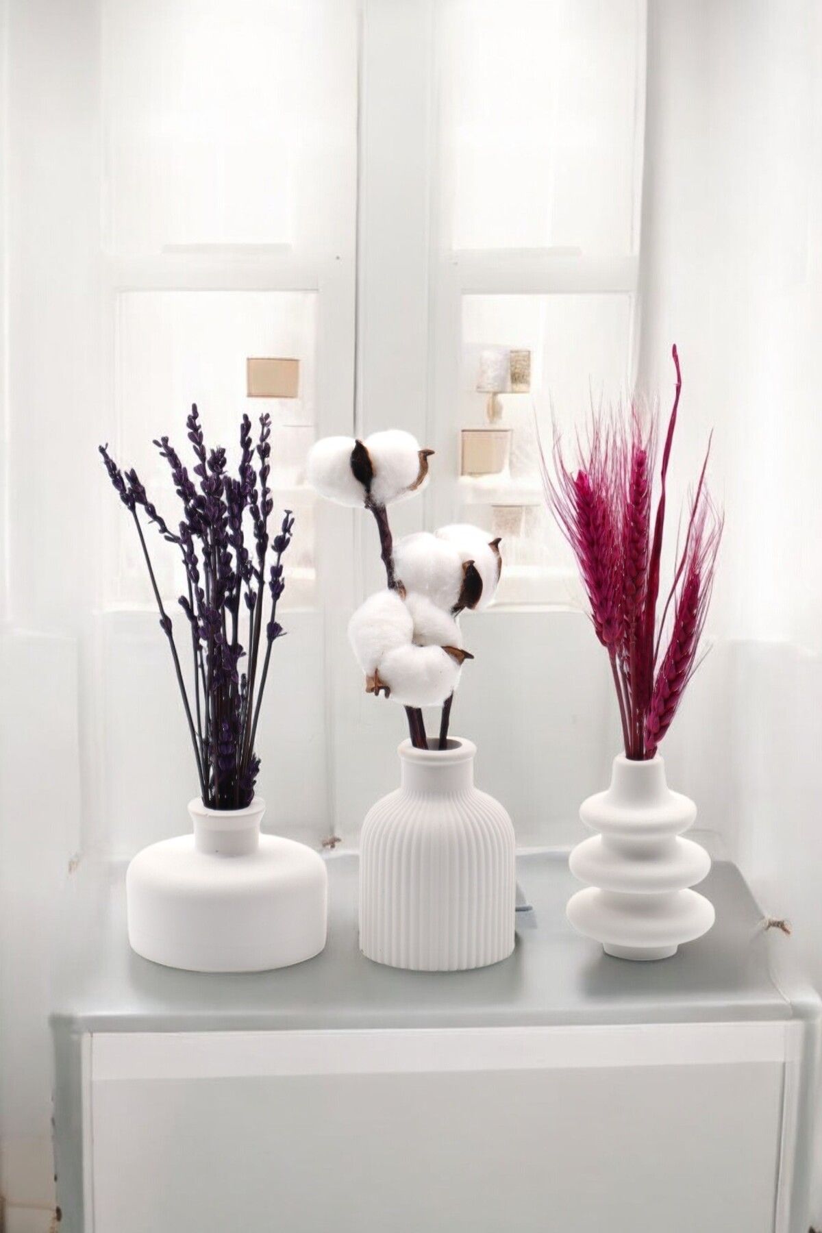 LUMİNA 3’lü Minimal Dekoratif Vazo Seti | Modern & Zamansız Stil