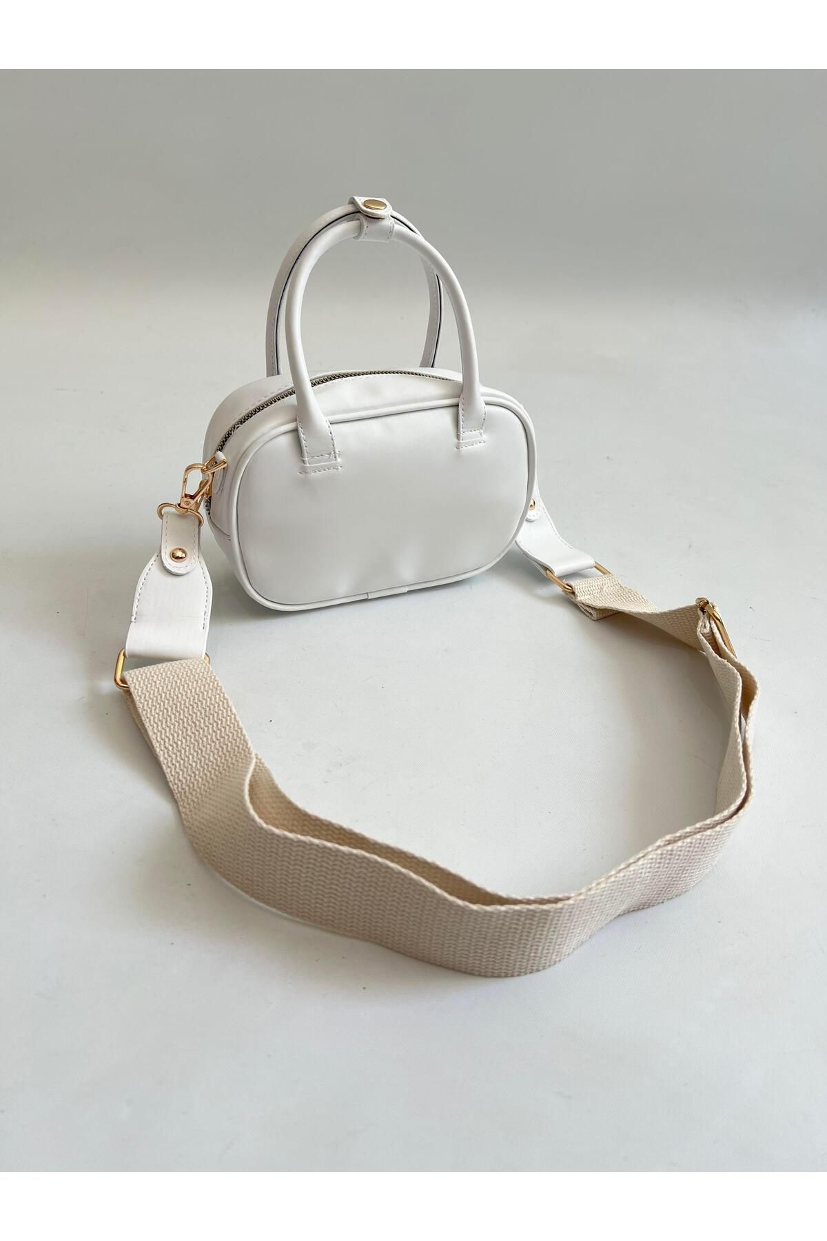 Mia Collection Saka Model El Ve Kadın Omuz Çantası Beyaz