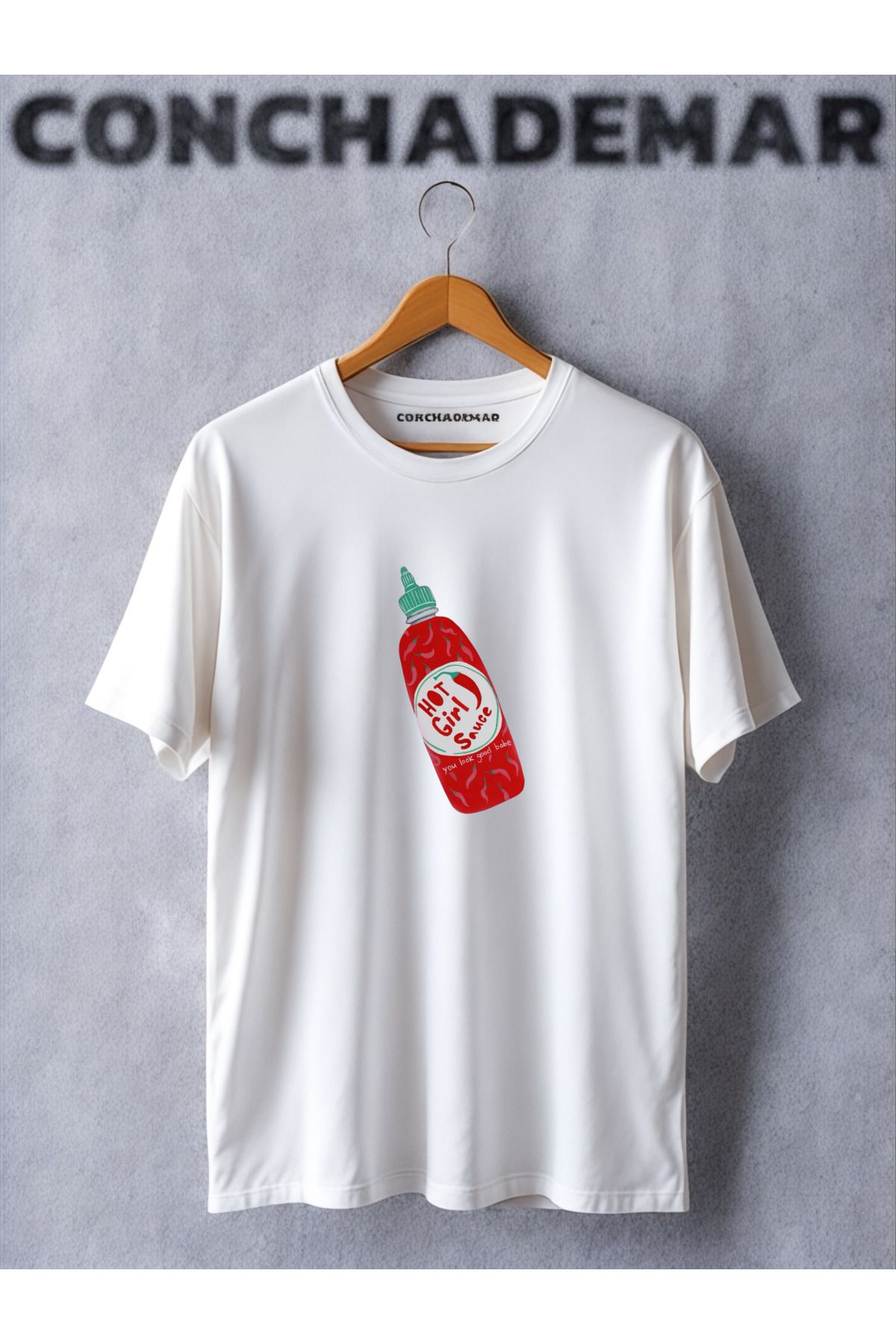 Vordevia Hot Girl Sauce Motivasyon Baskılı Oversize T-Shirt