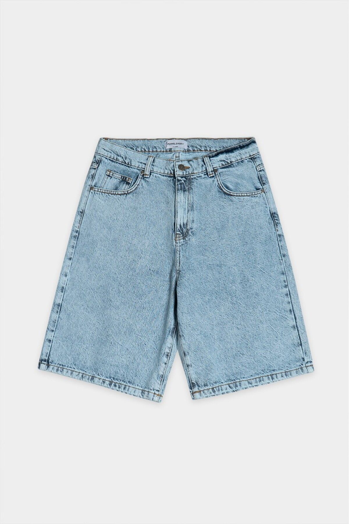 UKHWD SUPPLY Iced Blue Baggy Denim Urban Jort Erkek Şort
