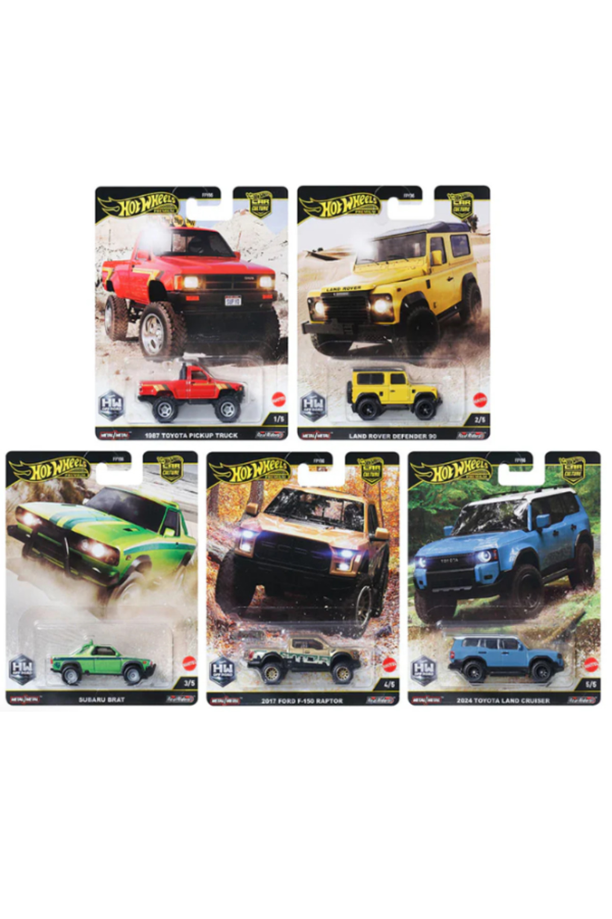HOT WHEELS Premium Car Culture HW Off Road Seri 5 Adet 2025