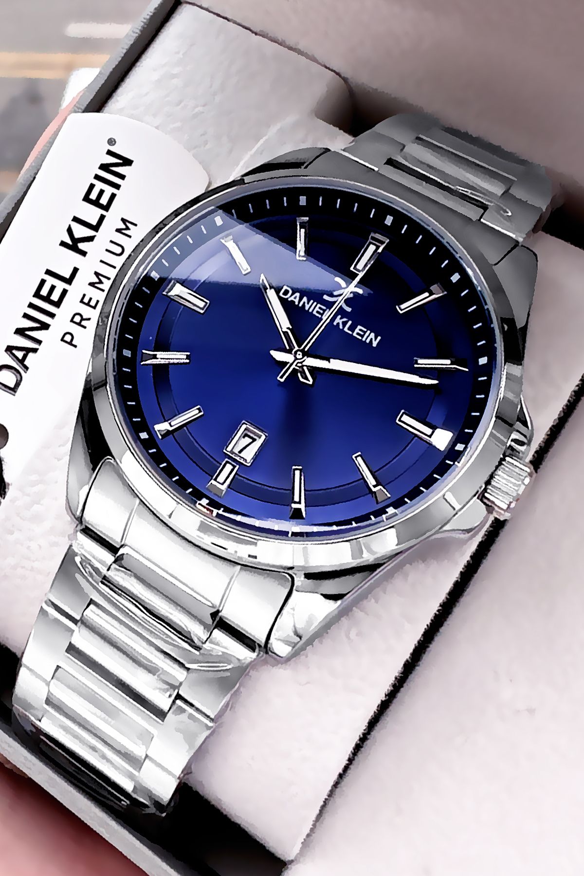 Daniel Klein Premium Hediyelik Erkek Kol Saati Su Geçirmez Gümüş Renk Çelik Kordon Hediye Bileklik DKE2128C2