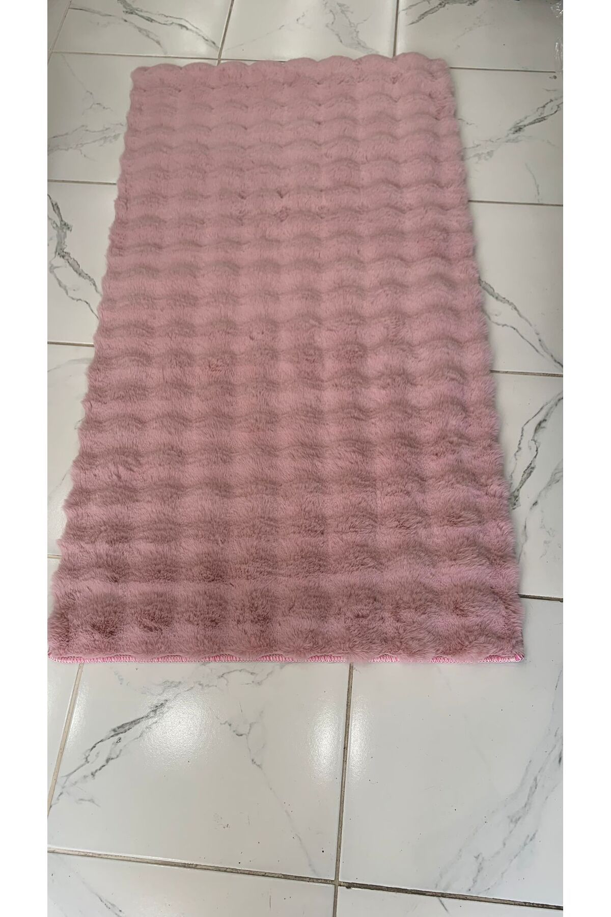 Sweet Home Collection Tavşan Tüyü Kaymaz Taban Peluş Halı Dokuma Taban