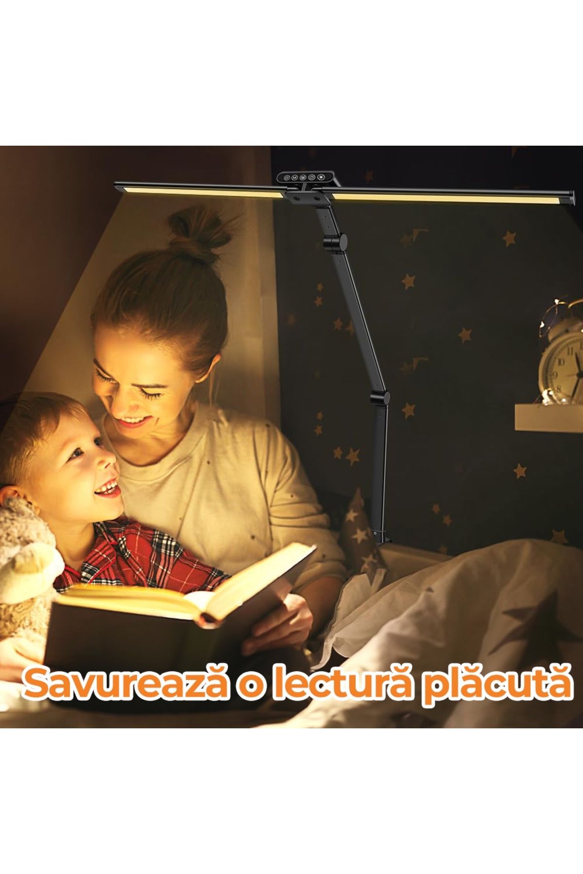 Echo Soul-Echo Soul®️ rotating desk lamp and work table, with 2 extendable arms, touch control, 6
