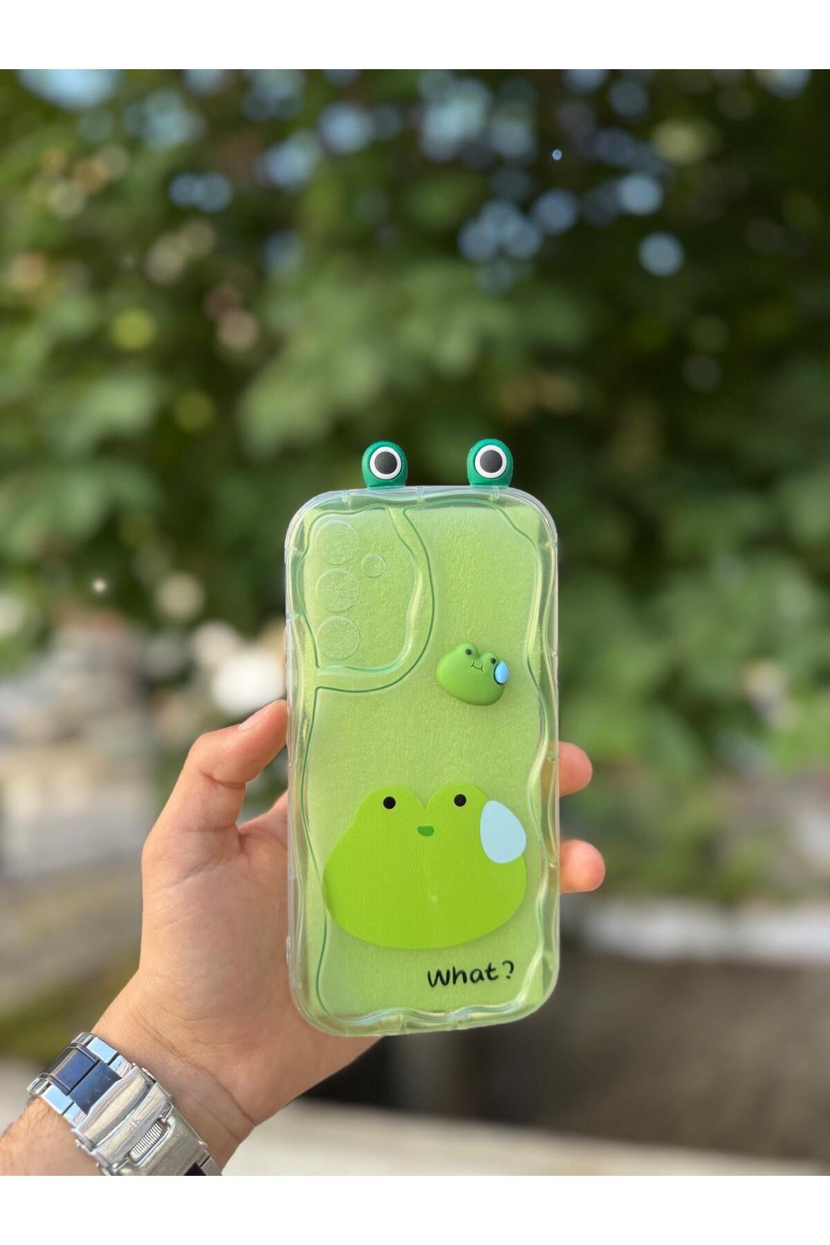 LioTech Samsung Galaxy A25 Uyumlu Kurbağa Desenli Kulak Desenli Darbe Emici Özelliğe Sahip Kılıf