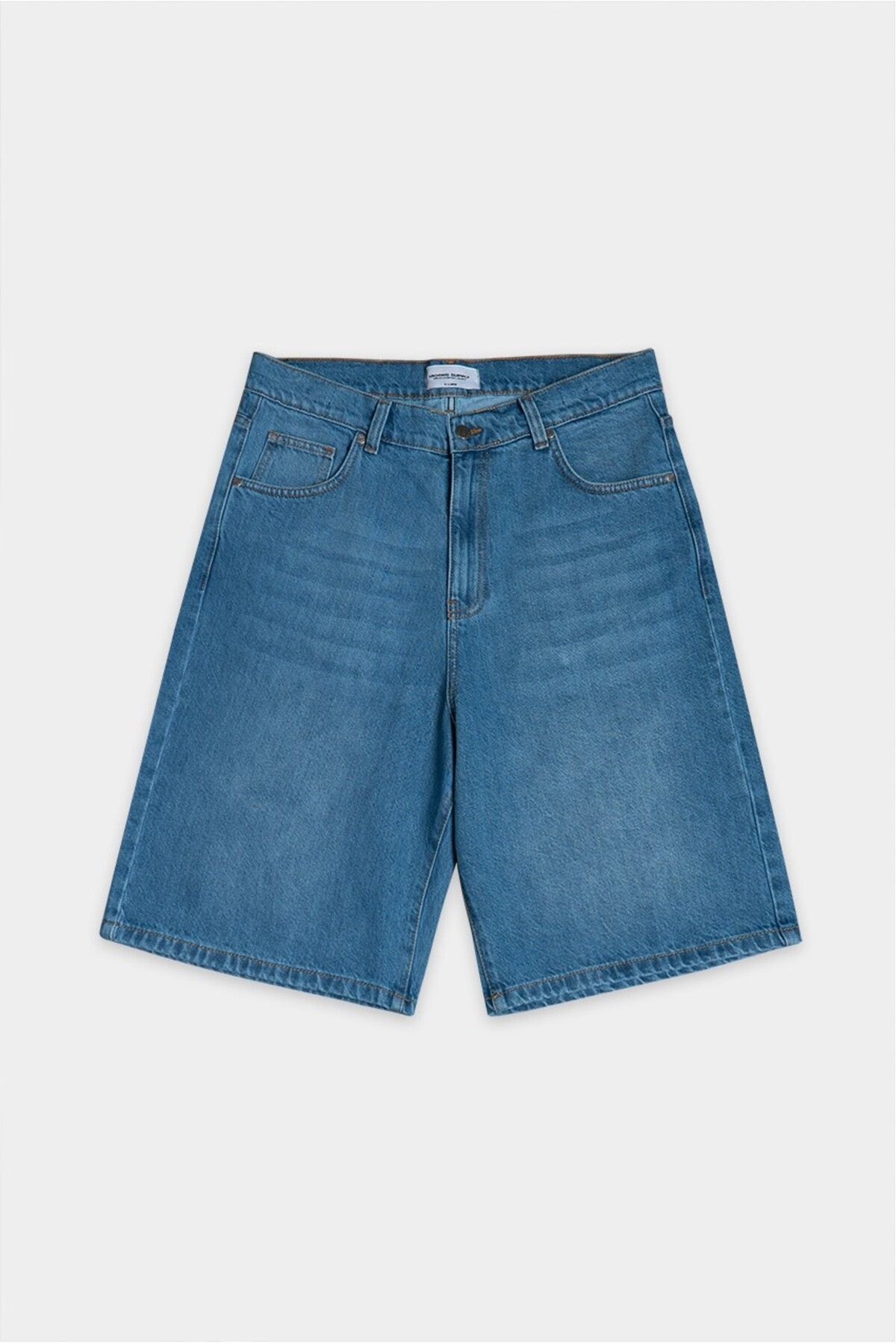 UKHWD SUPPLY Mavi Baggy Denim Urban Jort Erkek Şort